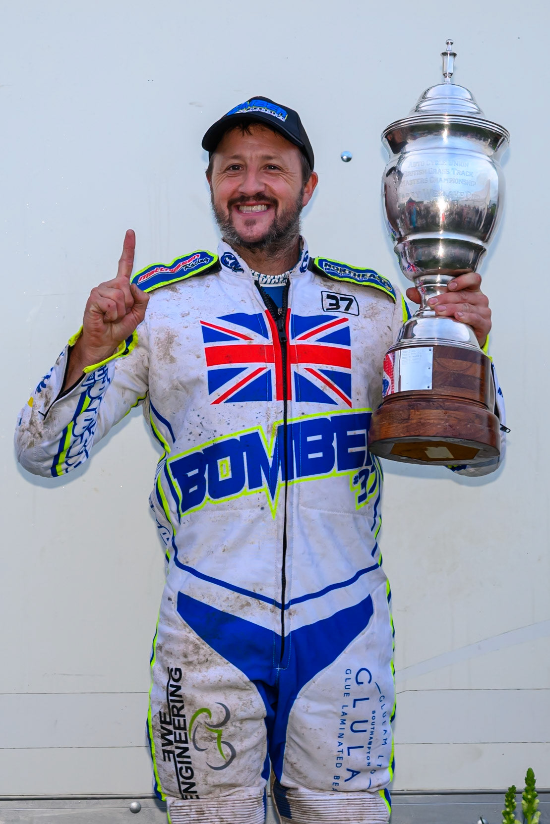 Chris Harris (37)  winner of the British Masters during the British Masters Grasstrack Championship at Lower Marsh Farm, Much Hoole, Preston in Lancashire, England on Sunday 13th September 2026. (Photo: Ian Charles | MI News)