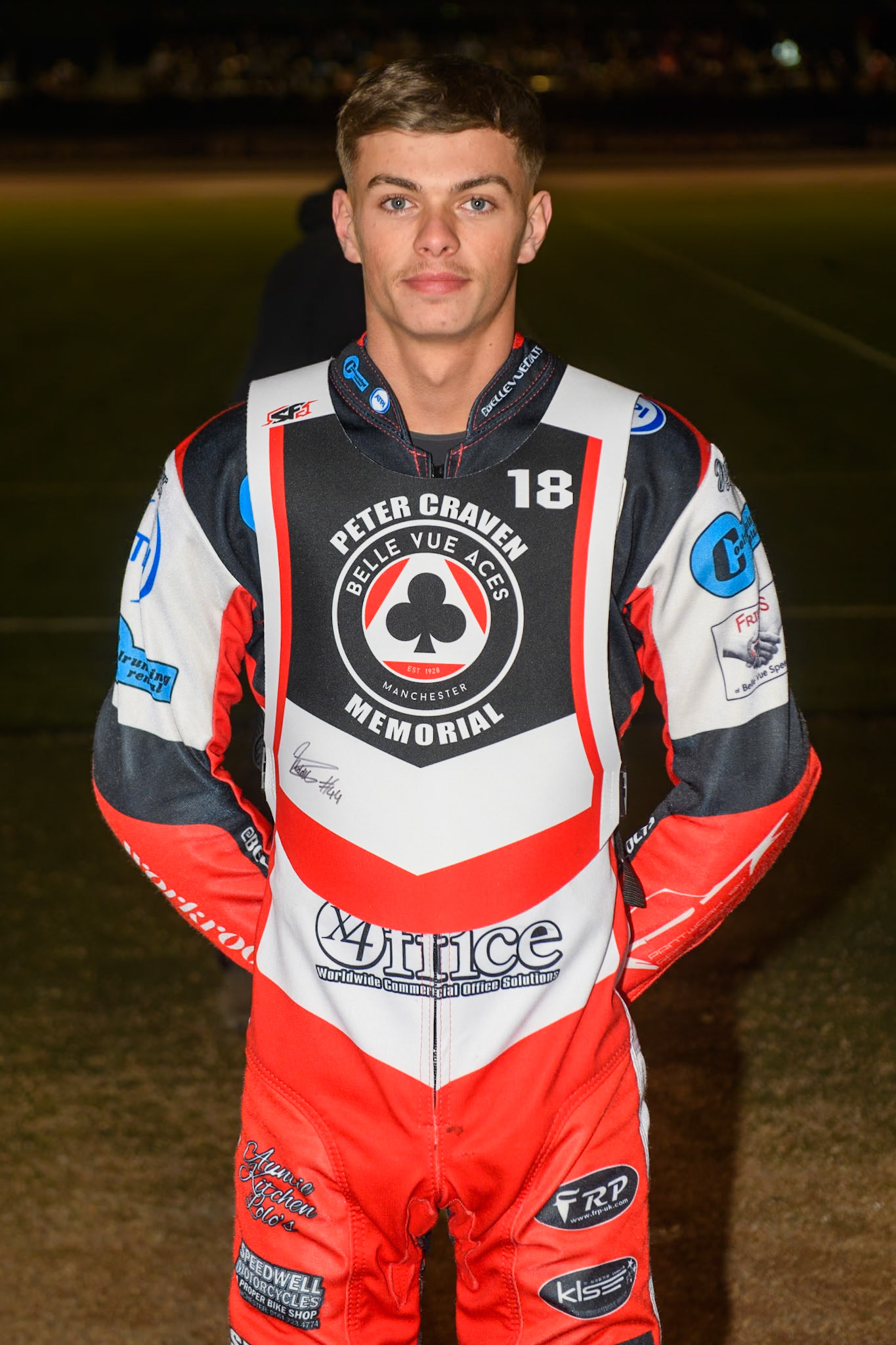 Reserve Freddy Hodder during the Peter Craven Memorial Trophy meeting at the National Speedway Stadium, Manchester on Monday 18th March 2024. (Photo: Ian Charles | MI News)