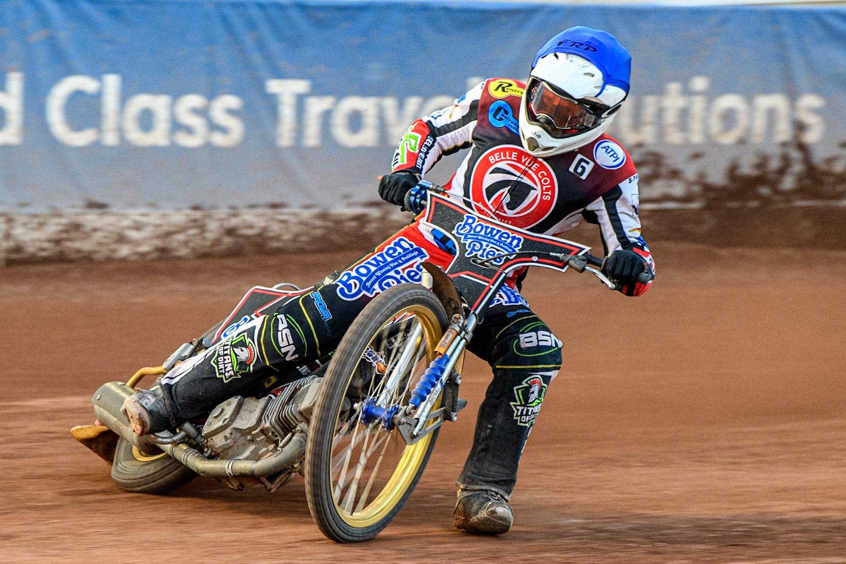 Paul Bowen in action  for Belle Vue Cool Running Colts during the National Development League match between Belle Vue Colts and Kent Royals at the National Speedway Stadium, Manchester on Friday 7th July 2023. (Photo: Ian Charles | MI News)