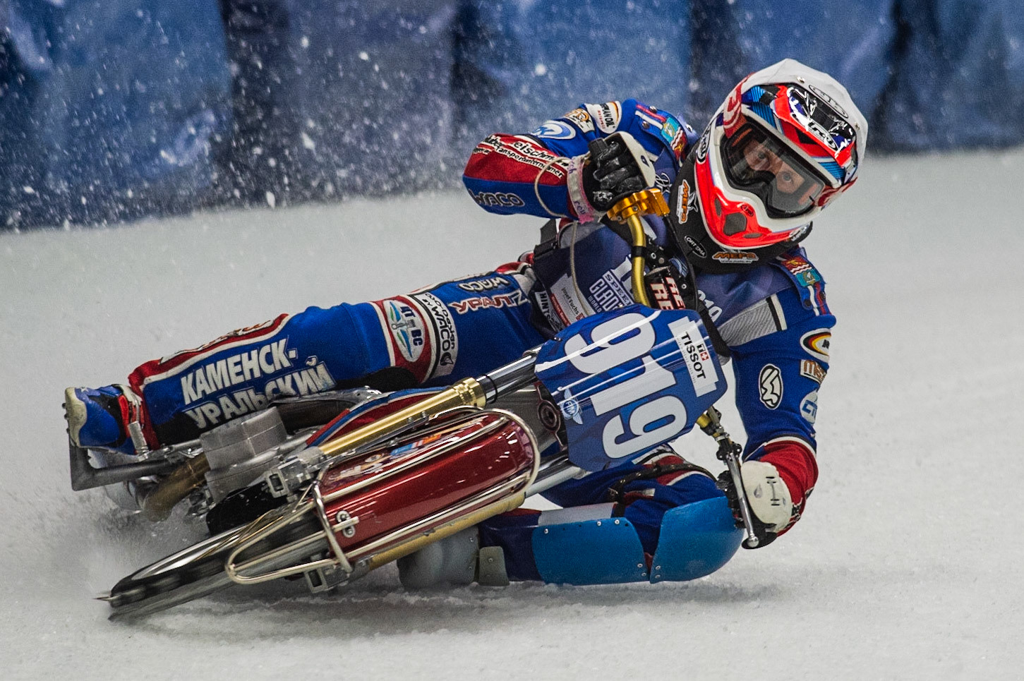 Photo: Ian Charles

Dmitri Khomitsevich (919) in action 

FIM Ice Speedway Gladiators World Championship, Event 4.1, Max-Aicher-Arena, Inzell, Germany, Saturday 16 March 2019