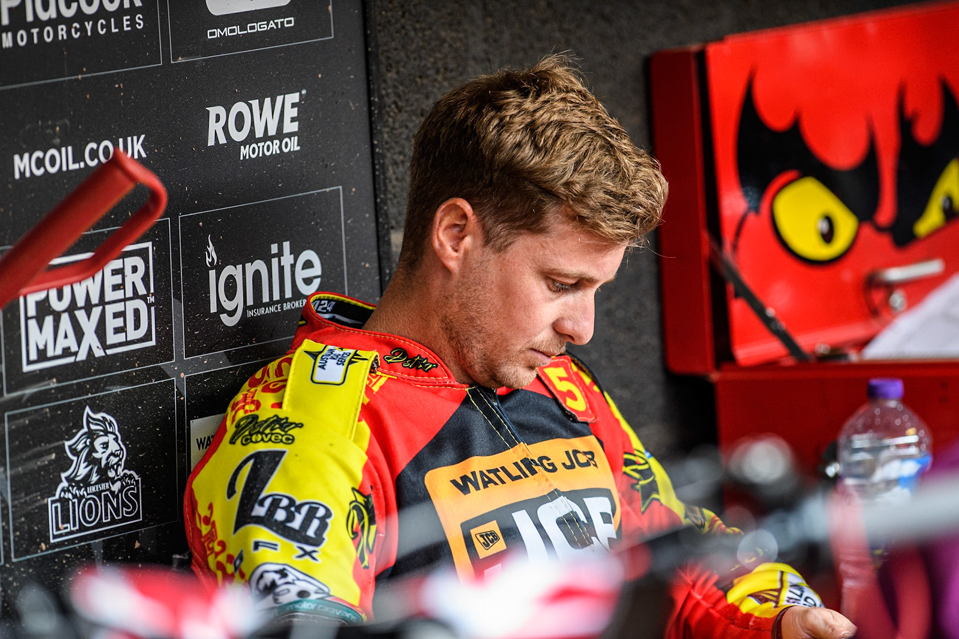 Leicester Lions' Ryan Douglas during the Rowe Motor Oil Premiership match between Leicester Lions and Belle Vue Aces at the Pidcock Motorcycles Arena, Leicester on Thursday 25th July 2024. (Photo: Ian Charles | MI News)