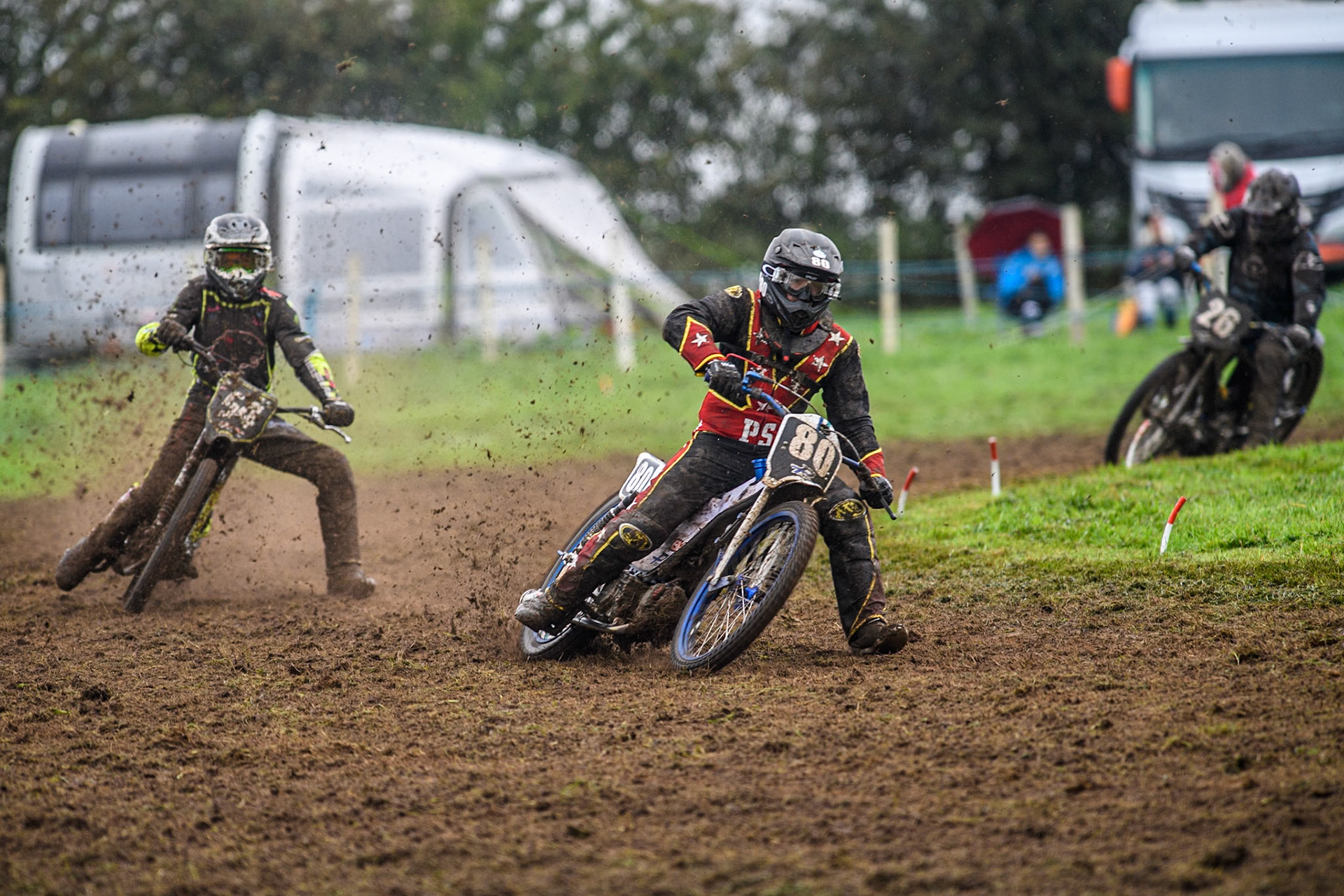 Paul Smith (80) leading Max Broadhurst (58)  and \gt16\ in the GT140 Support Class during the ACU British Upright Championships at Woodhouse Lance, Gawsworth, Cheshire on Sunday 8th September 2024. (Photo: Ian Charles | MI News)