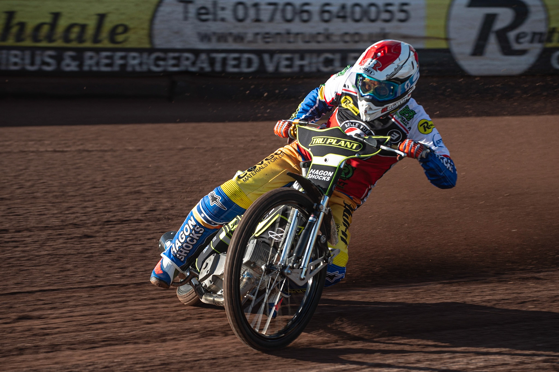 Photo: Ian CharlesJason Crump of Belle Vue 'BikeRight' Aces  has his first ever ride around the National Speedway StadiumBelle Vue ‘Bikerite ’Aces v ‘ATPI’ All Stars, Premiership Challenge, National Speedway Stadium, Manchester Thursday  24  September  2020
