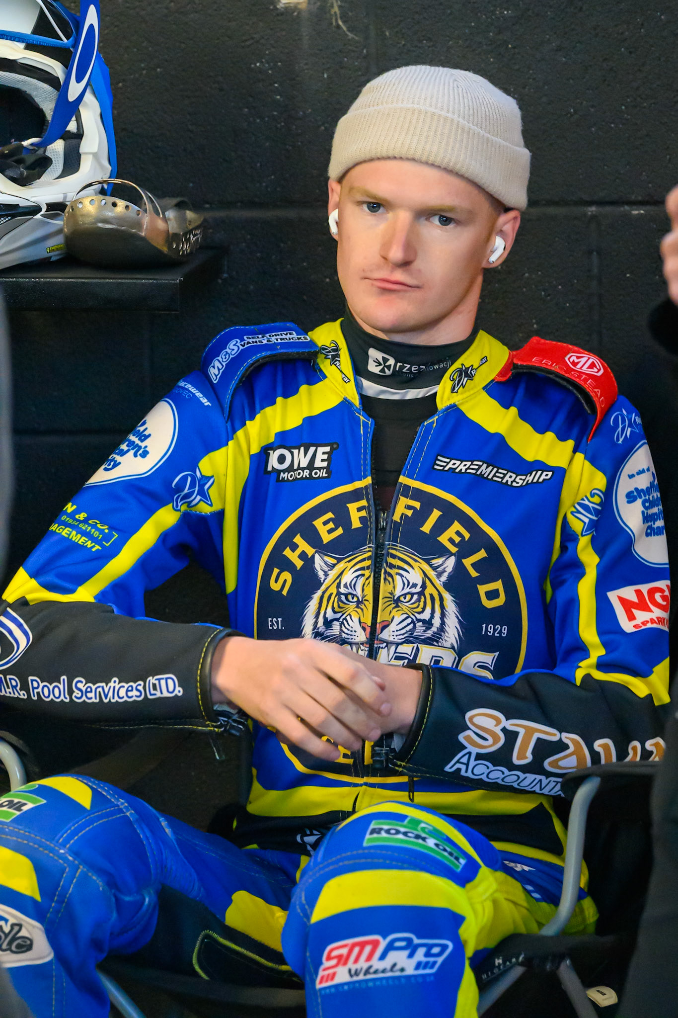 Anders Rowe of Sheffield Tigers during the Rowe Motor Oil Premiership match between Sheffield Tigers and Belle Vue Aces at Owlerton Stadium, Sheffield on Monday 31st August 2026. (Photo: Ian Charles | MI News)