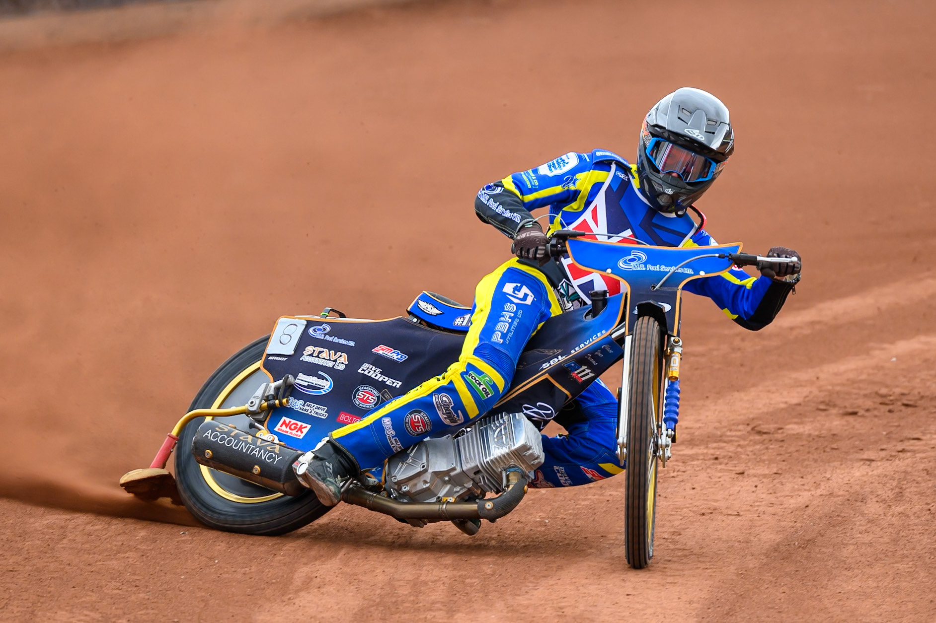 Anders Rowe of Great Britain during practice for the Speedway GP Qualifying Round 3 at Allied Ashfield Stadium, Glasgow on Saturday 30th May 2026. (Photo: Ian Charles | MI News)