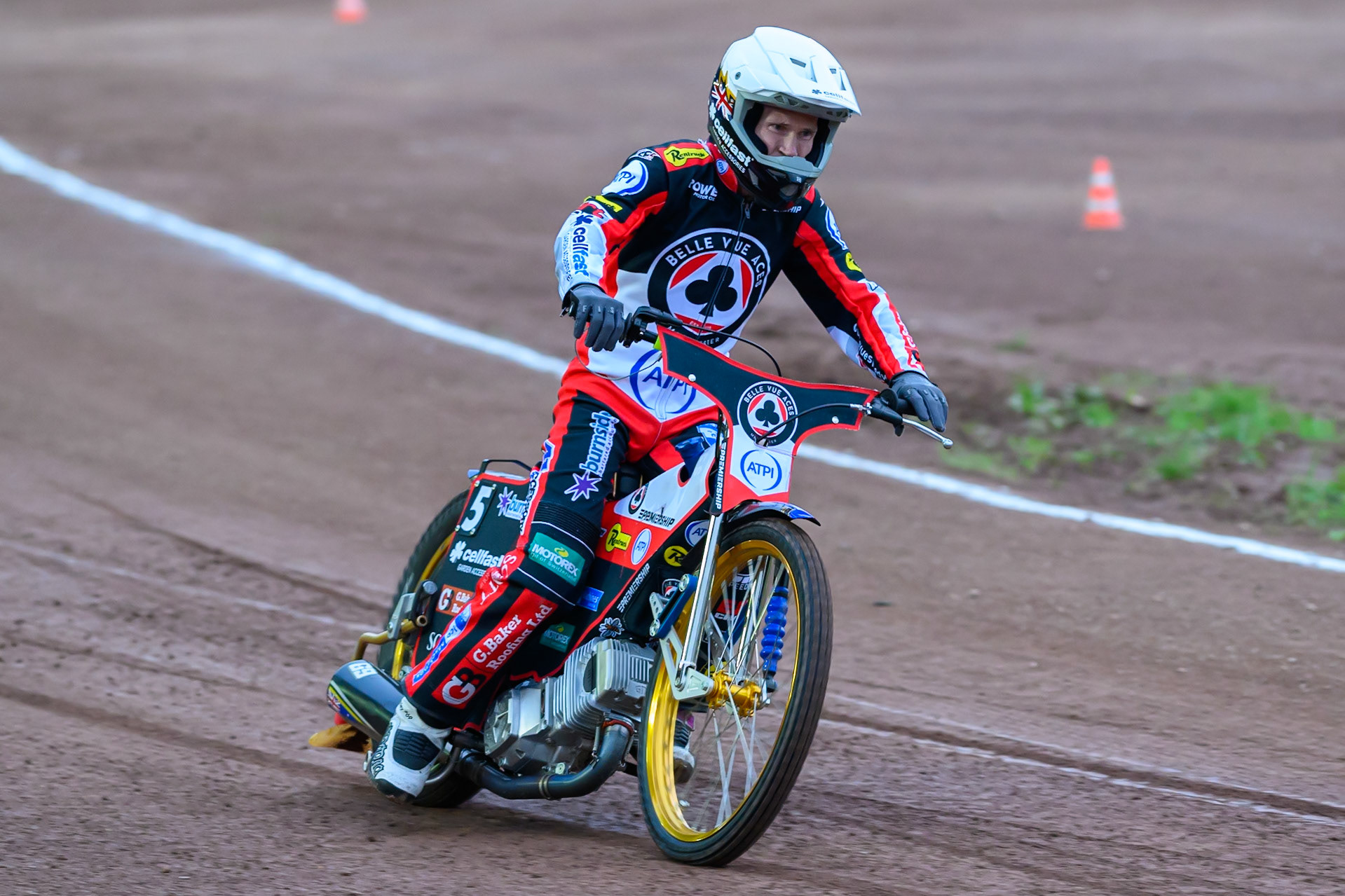 Jason Doyle of Belle Vue Aces  during the Rowe Motor Oil Premiership match between Leicester Lions and Belle Vue Aces at the Hydroscan Arena, Leicester on Monday 7th September 2026. (Photo: Ian Charles | MI News)