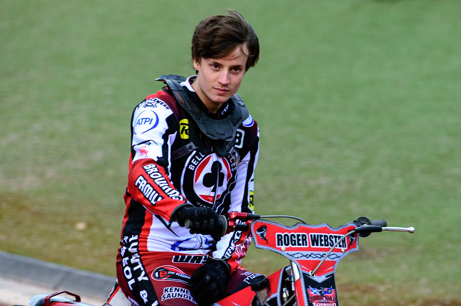 MANCHESTER, UK. JUN 6TH  Connor Bailey  on the prematch parade during the SGB Premiership match between Belle Vue Aces and Ipswich Witches at the National Speedway Stadium, Manchester on Monday 6th June 2022. (Credit: Ian Charles | MI News)