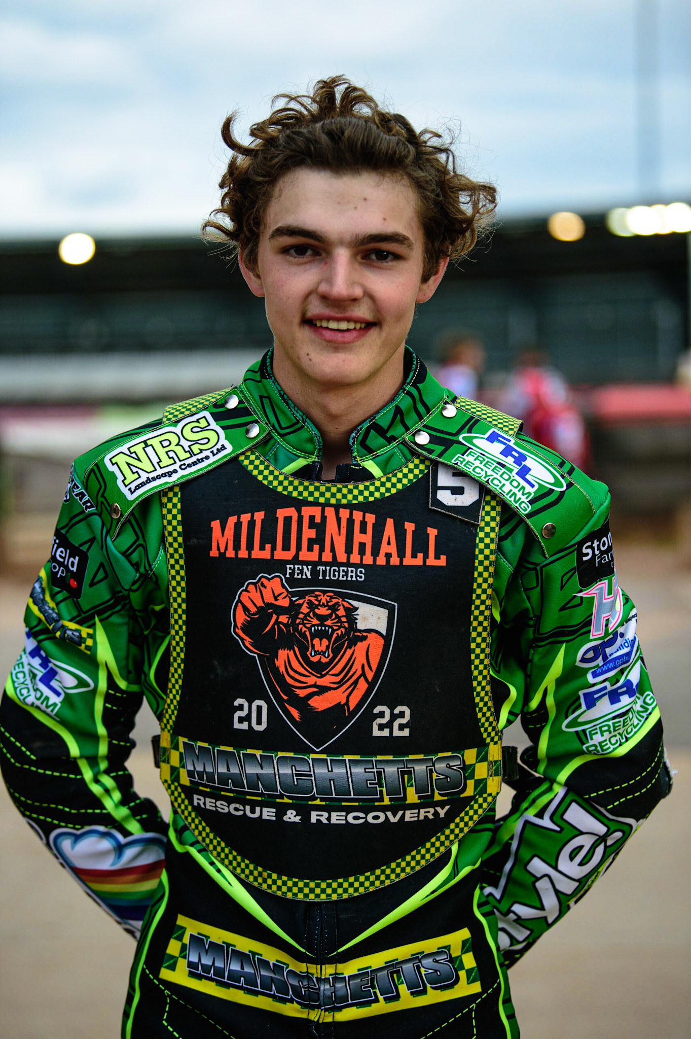 Sam Bebee  - Mildenhall Manchettes Fen Tigers during the National Development League match between Belle Vue Colts and Mildenhall Fens Tigers at the National Speedway Stadium, Manchester on Friday 15th July 2022. (Credit: Ian Charles | MI News)