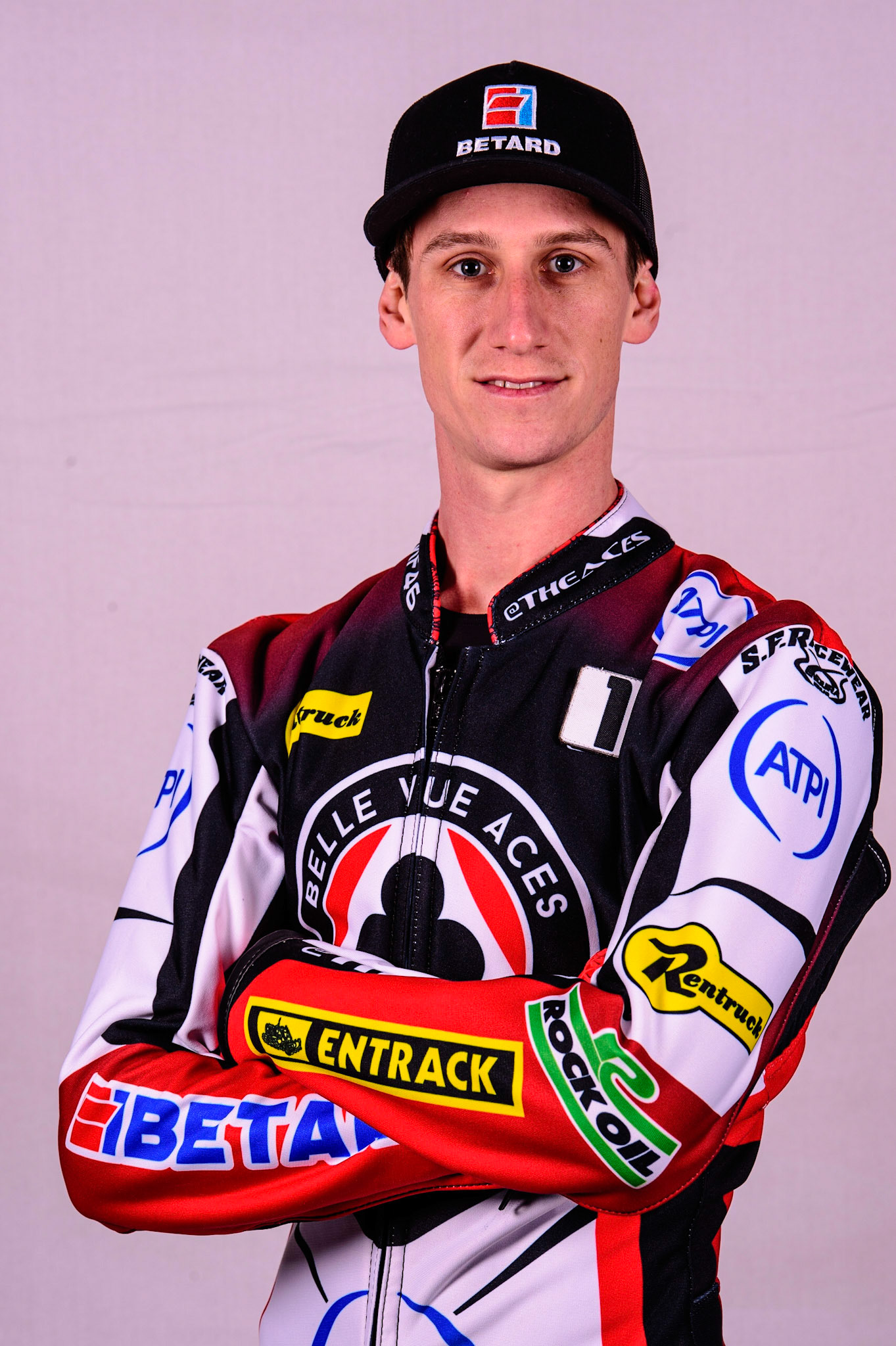 MANCHESTER, UK. MAR 14TH Max Fricke - Belle Vue 'ATPI' Aces during the Belle Vue Speedway Media Day at the National Speedway Stadium, Manchester on Monday 14th March 2022. (Credit: Ian Charles | MI News)
