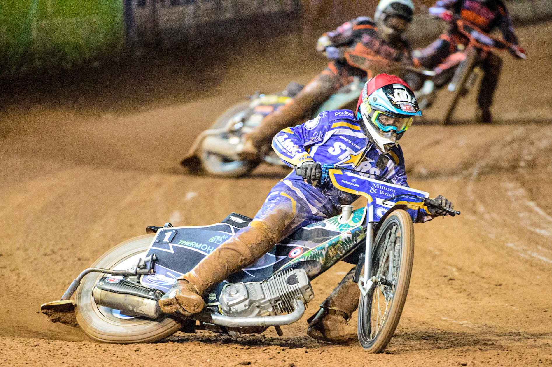 Richard Lawson in action   during the Grant Henderson Pairs at the National Speedway Stadium, Manchester on Thursday 27th October 2022. (Credit: Ian Charles | MI NEWS)