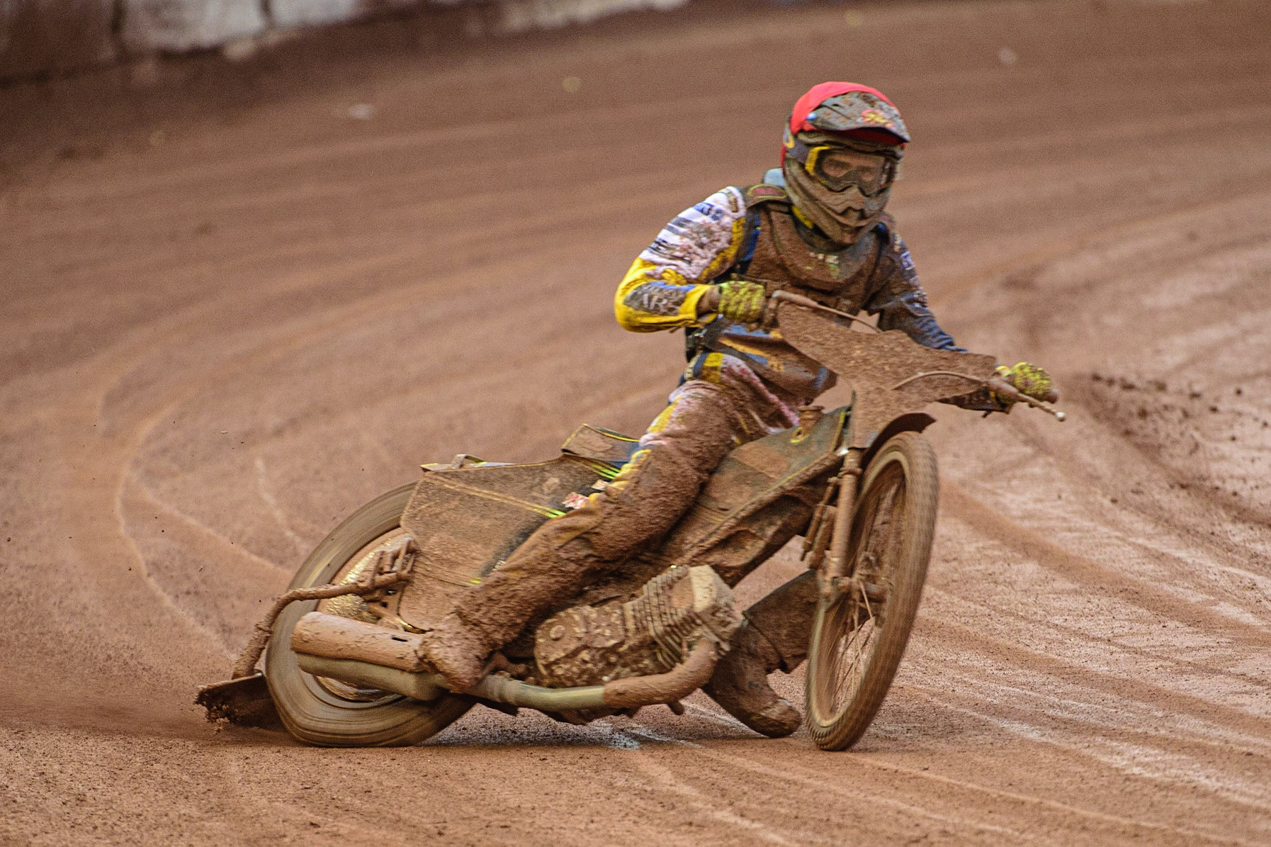 MANCHESTER, UK. OCT 17TH Philip Hellström-Bangs of Sweden in action  during the Monster Energy FIM Speedway of Nations at the National Speedway Stadium, Manchester on Sunday  17th October 2021. (Credit: Ian Charles | MI News)