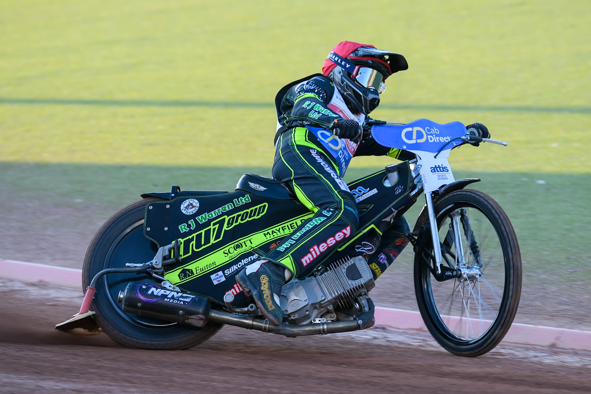 Danny King (10) in action during the Cab Direct British Speedway Championship Final at the National Speedway Stadium, Manchester on Saturday 15th August 2026. (Photo: Ian Charles | MI News)