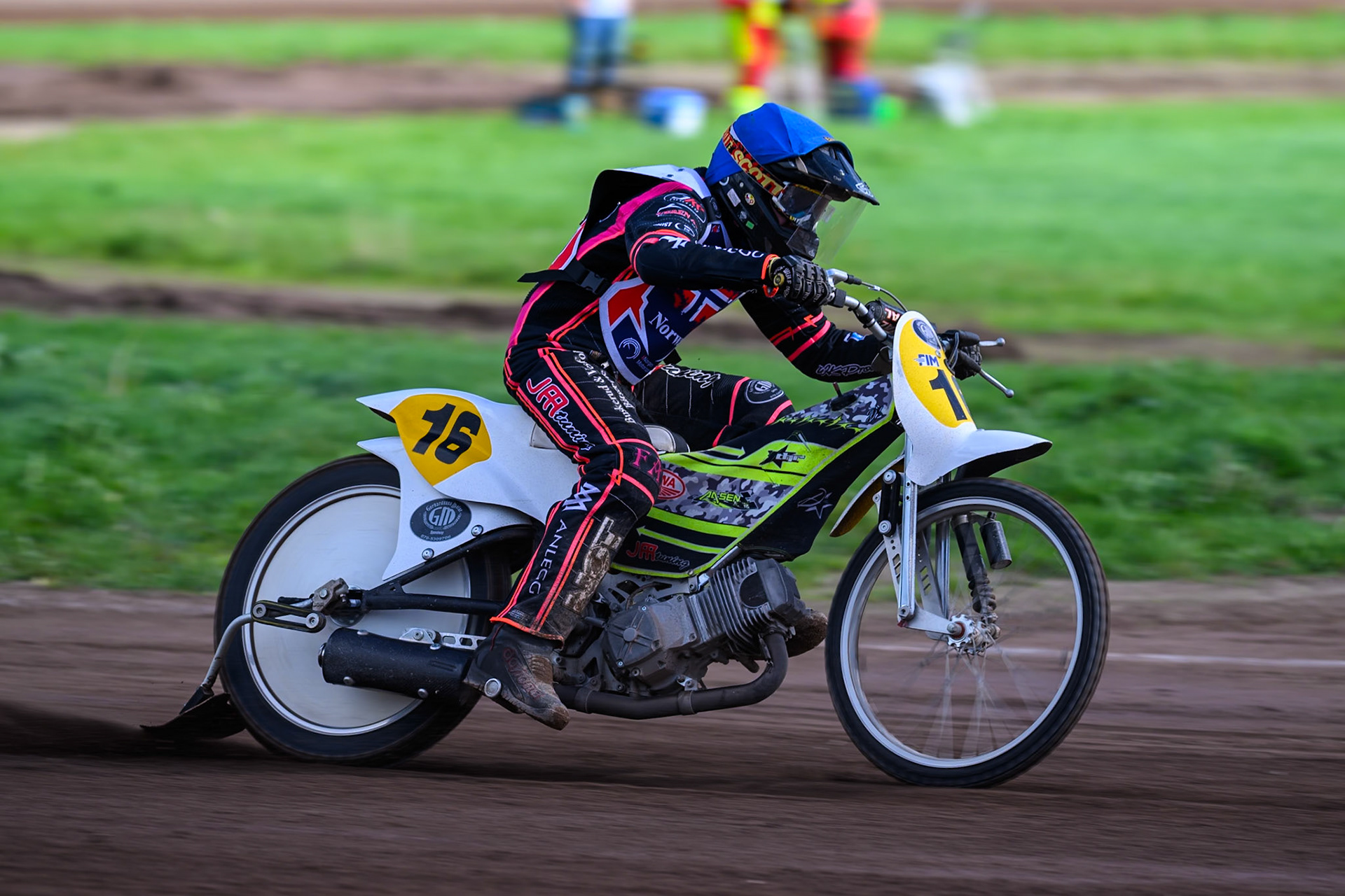 Glenn Moi (16) of Norway in action during the FIM Long Track of Nations 2026 at the Speed Centre Roden in the Netherlands on Sunday 20th September 2026. (Photo: Ian Charles | MI News)