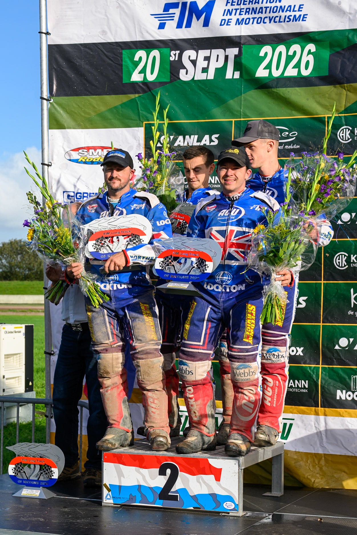 TEAM GB SECOND PLACE during the FIM Long Track of Nations 2026 at the Speed Centre Roden in the Netherlands on Sunday 20th September 2026. (Photo: Ian Charles | MI News)