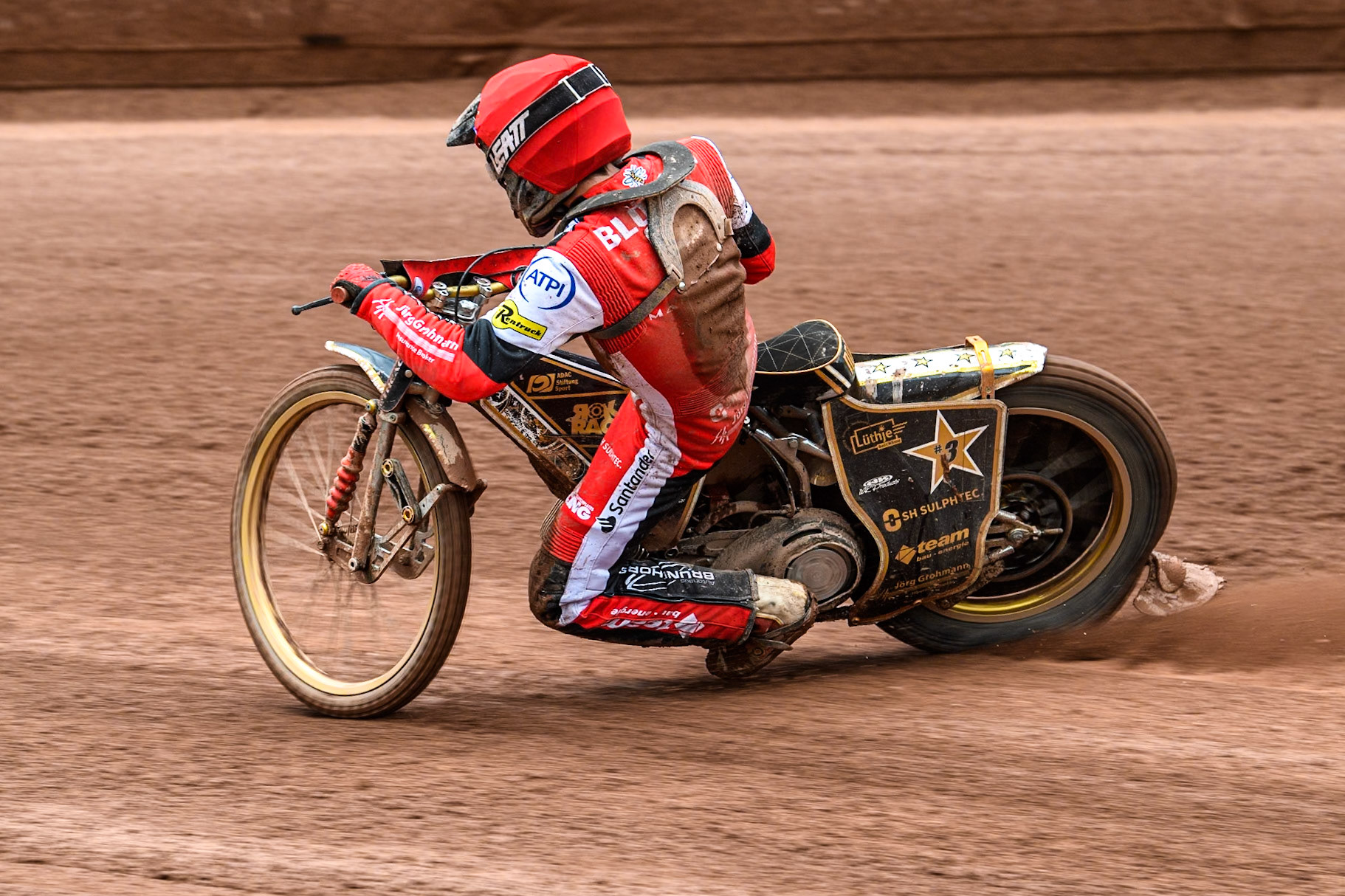 Belle Vue Aces' Norick Blodorn in action during the Rowe Motor Oil Premiership match between Belle Vue Aces and Sheffield Tigers at the National Speedway Stadium, Manchester on Monday 27th May 2024. (Photo: Ian Charles | MI News)
