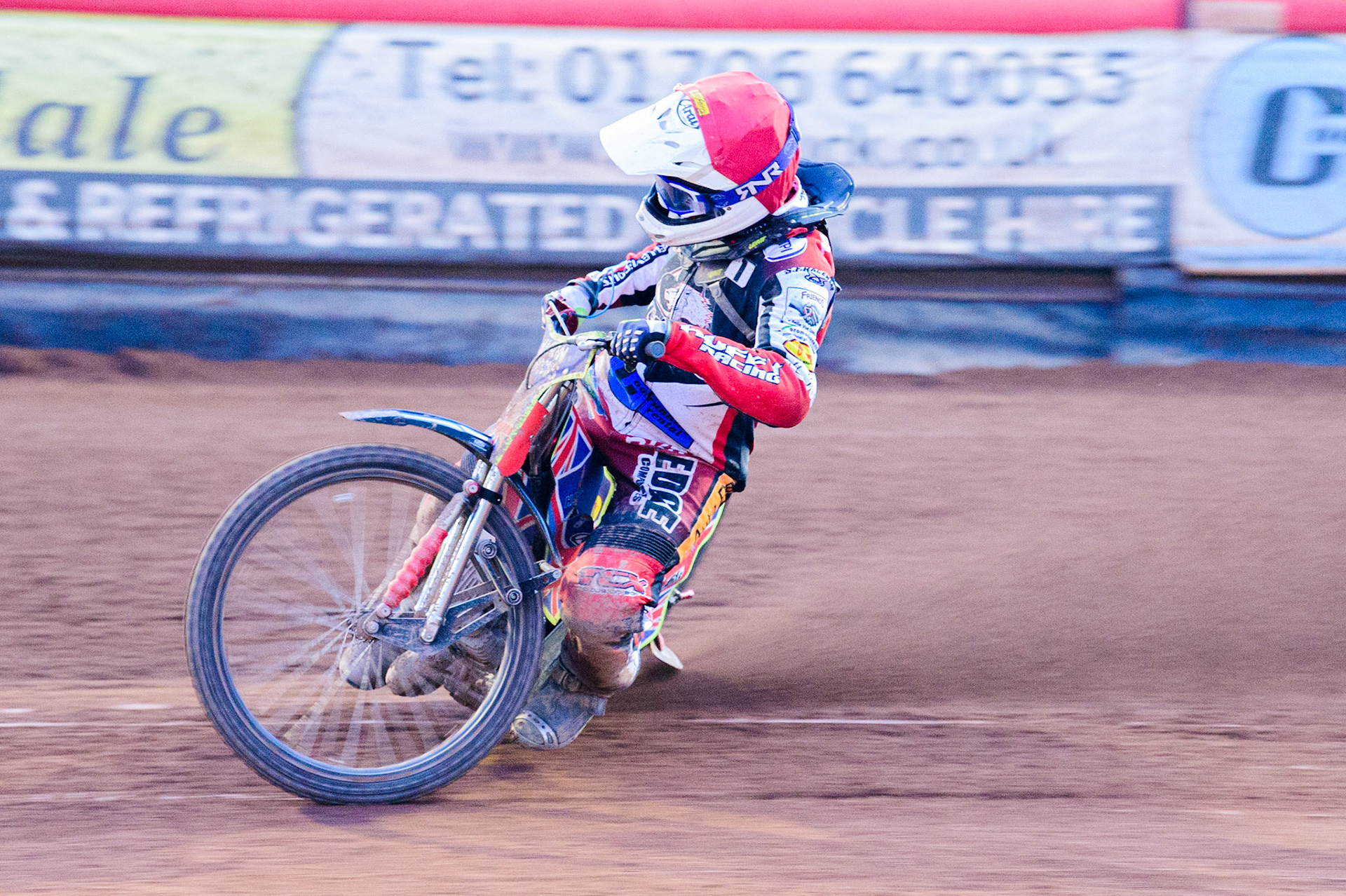 Jake Mulford  in action  for Belle Vue Cool Running Colts during the National Development League match between Belle Vue Aces and Leicester Lions at the National Speedway Stadium, Manchester on Friday 19th August 2022. (Credit: Ian Charles | MI News)
