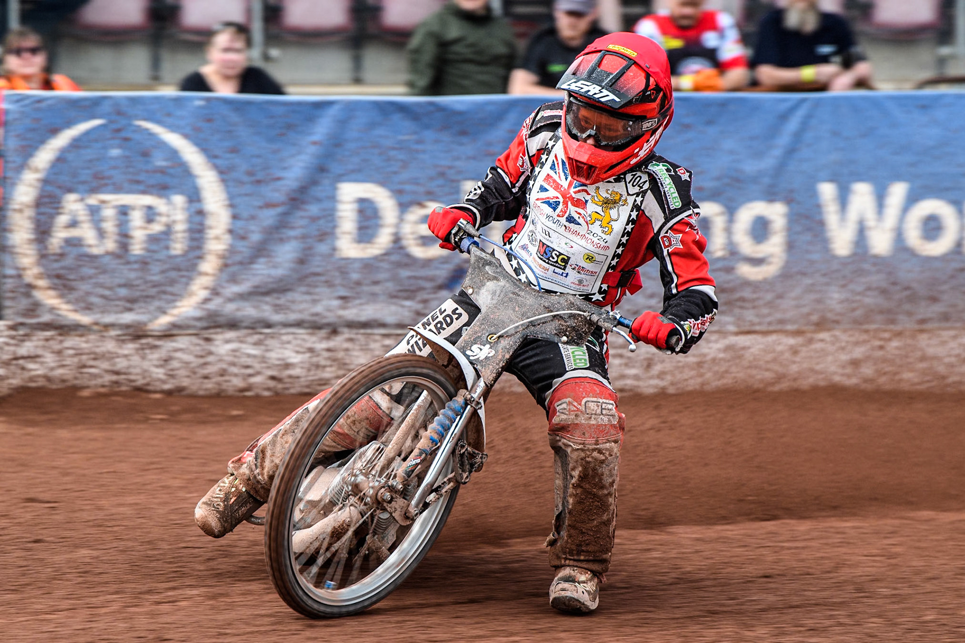 Joe Crewe (500cc)   in action during the British Youth 500cc Championships at the National Speedway Stadium, Manchester on Friday 2nd August 2024. (Photo: Ian Charles | MI News)