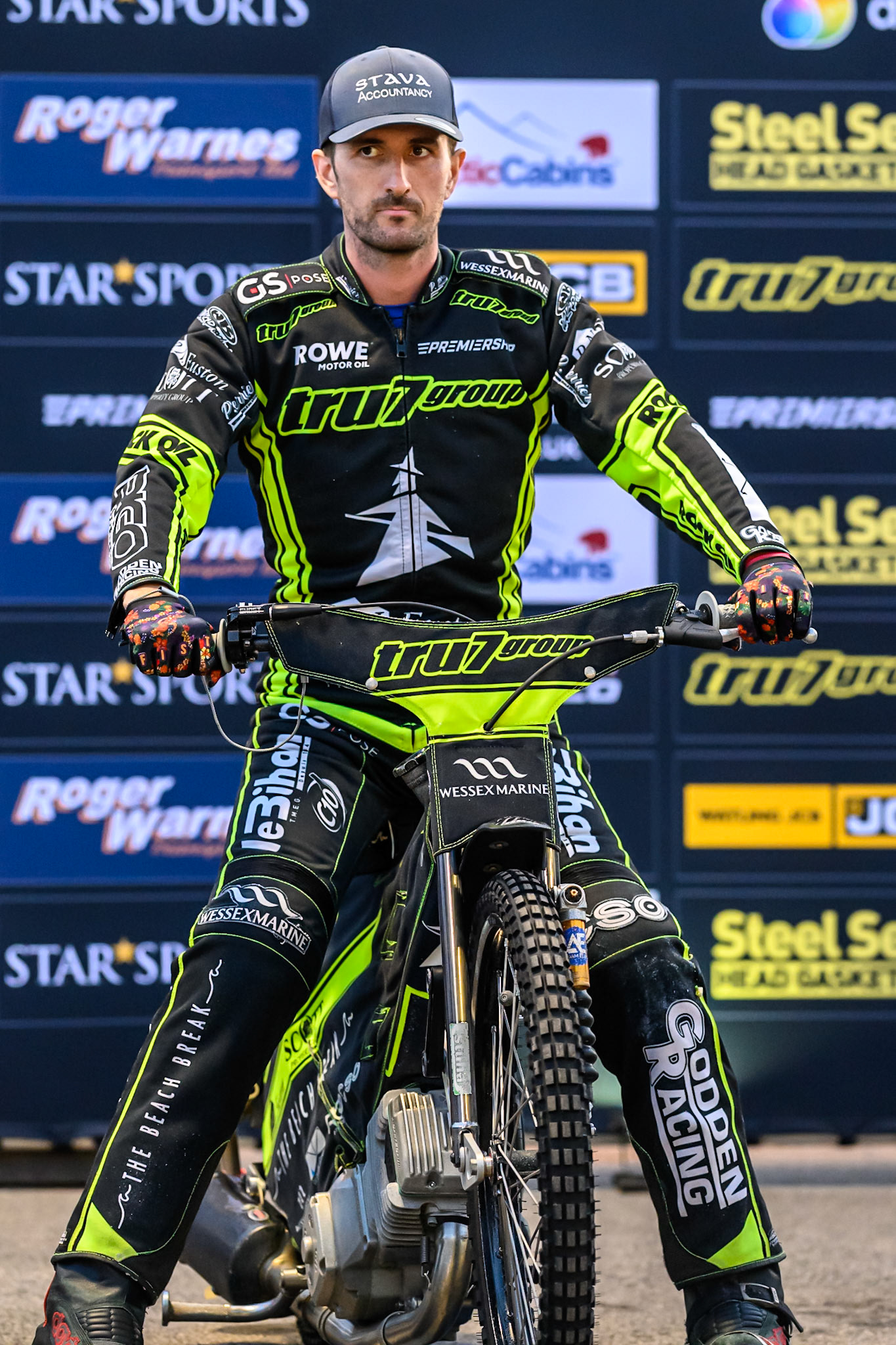 Adam Ellis of Ipswich Witches during the Rowe Motor Oil Premiership Play Off Semi Final 1 (1st Leg)  between Belle Vue Aces and Ipswich Witches at the National Speedway Stadium, Manchester on Monday 8th September 2025. (Photo: Ian Charles | MI News)