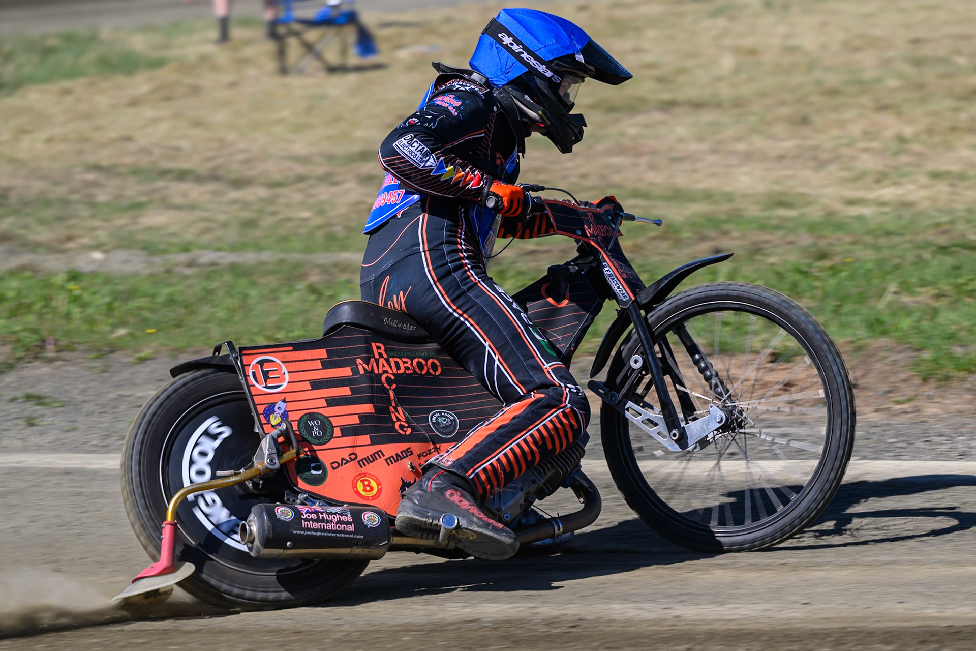 Bailey Fellows of Buxton Bulls in action during the National Development League Challenge match between Buxton Bulls and Stoke Potters at Hi-Edge Speedway, Buxton on Sunday 24th May 2026. (Photo: Ian Charles | MI News)