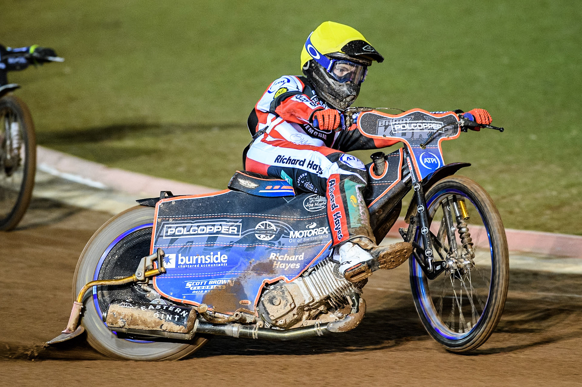Australia's Brady Kurtz in action during the Peter Craven Memorial Trophy meeting at the National Speedway Stadium, Manchester on Monday 18th March 2024. (Photo: Ian Charles | MI News)