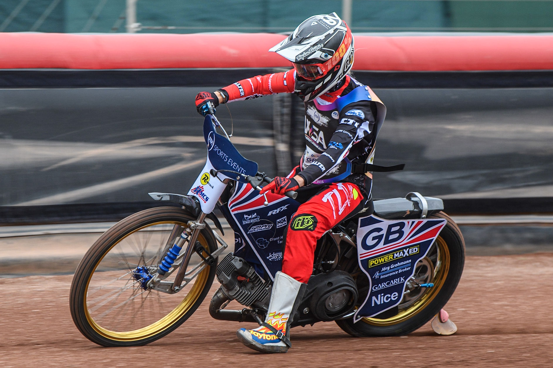 during the FIM Women's  Speedway Academy at the National Speedway Stadium, Manchester on Friday 4th August 2023. (Photo: Ian Charles | MI News)