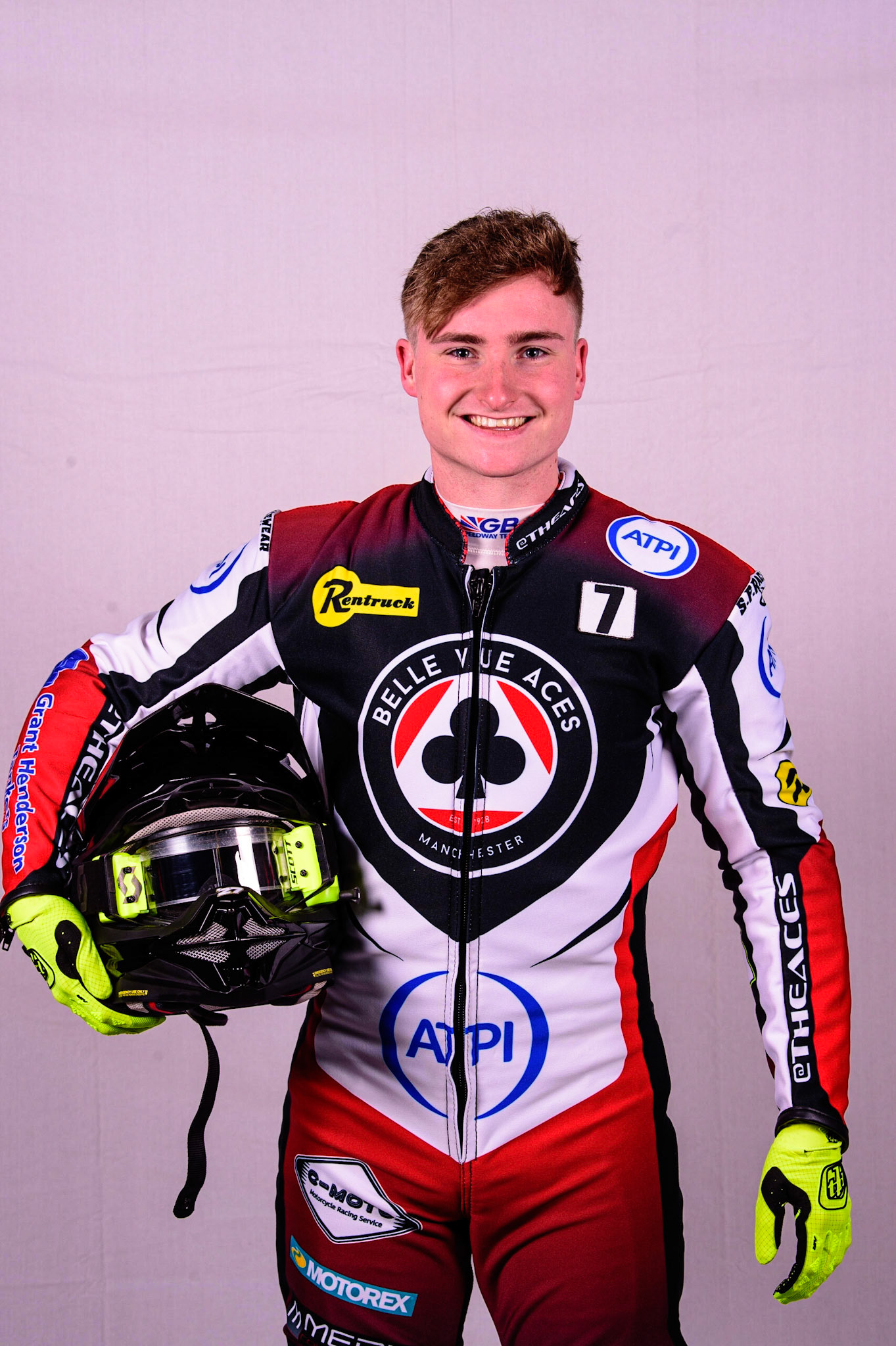 MANCHESTER, UK. MAR 14TH Tom Brennan - Belle Vue 'ATPI' Aces during the Belle Vue Speedway Media Day at the National Speedway Stadium, Manchester on Monday 14th March 2022. (Credit: Ian Charles | MI News)