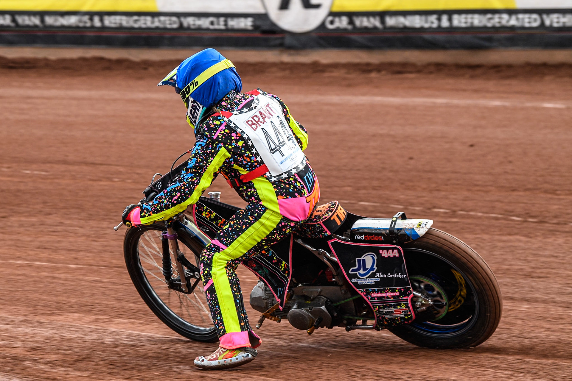 Tia May Brant (125cc) in action during the British Youth 500cc Championships at the National Speedway Stadium, Manchester on Friday 2nd August 2024. (Photo: Ian Charles | MI News)
