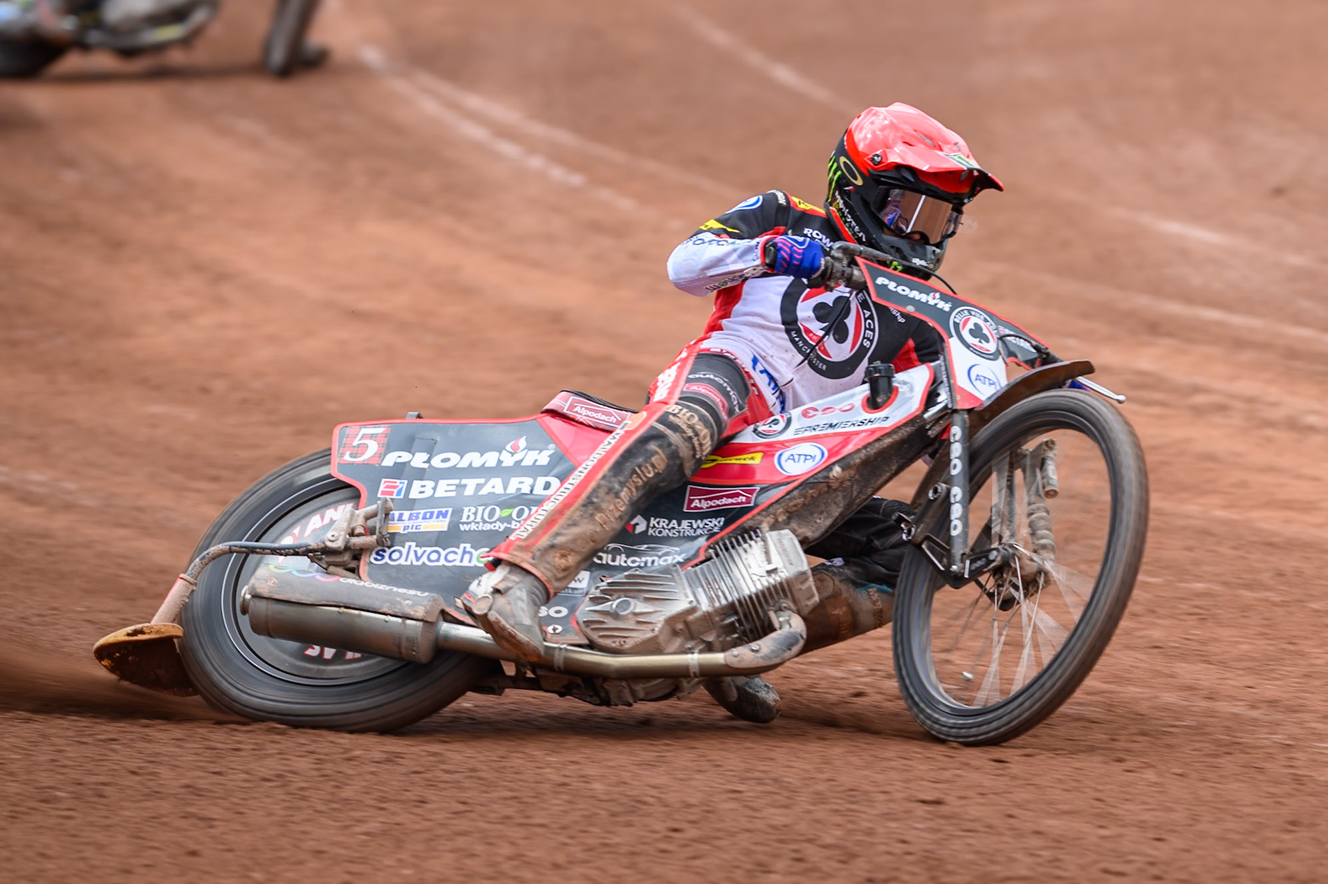 Dan Bewley of Belle Vue Aces in action during the Rowe Motor Oil Premiership match between Belle Vue Aces and Northampton Foxes at the National Speedway Stadium, Manchester on Monday 4th May 2026. (Photo: Ian Charles | MI News)