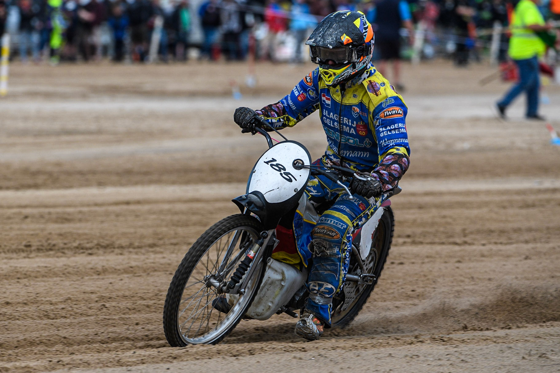 Dennis Smit (185) in action  during the Fylde ACU British Sand Racing Masters Championship at  St Annes on Sea, Lancashire on Sunday 30th July 2023. (Photo: Ian Charles | MI News)