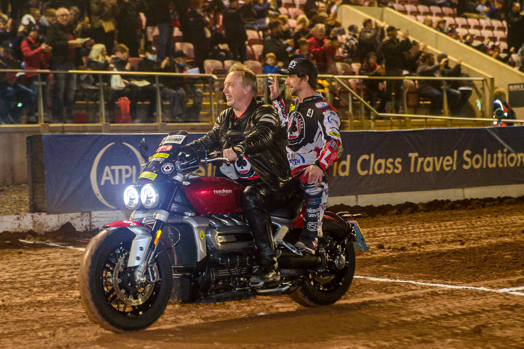 Charles Wright on the Aces Homecoming as Champions parade  during the Grant Henderson Pairs at the National Speedway Stadium, Manchester on Thursday 27th October 2022. (Credit: Ian Charles | MI NEWS)