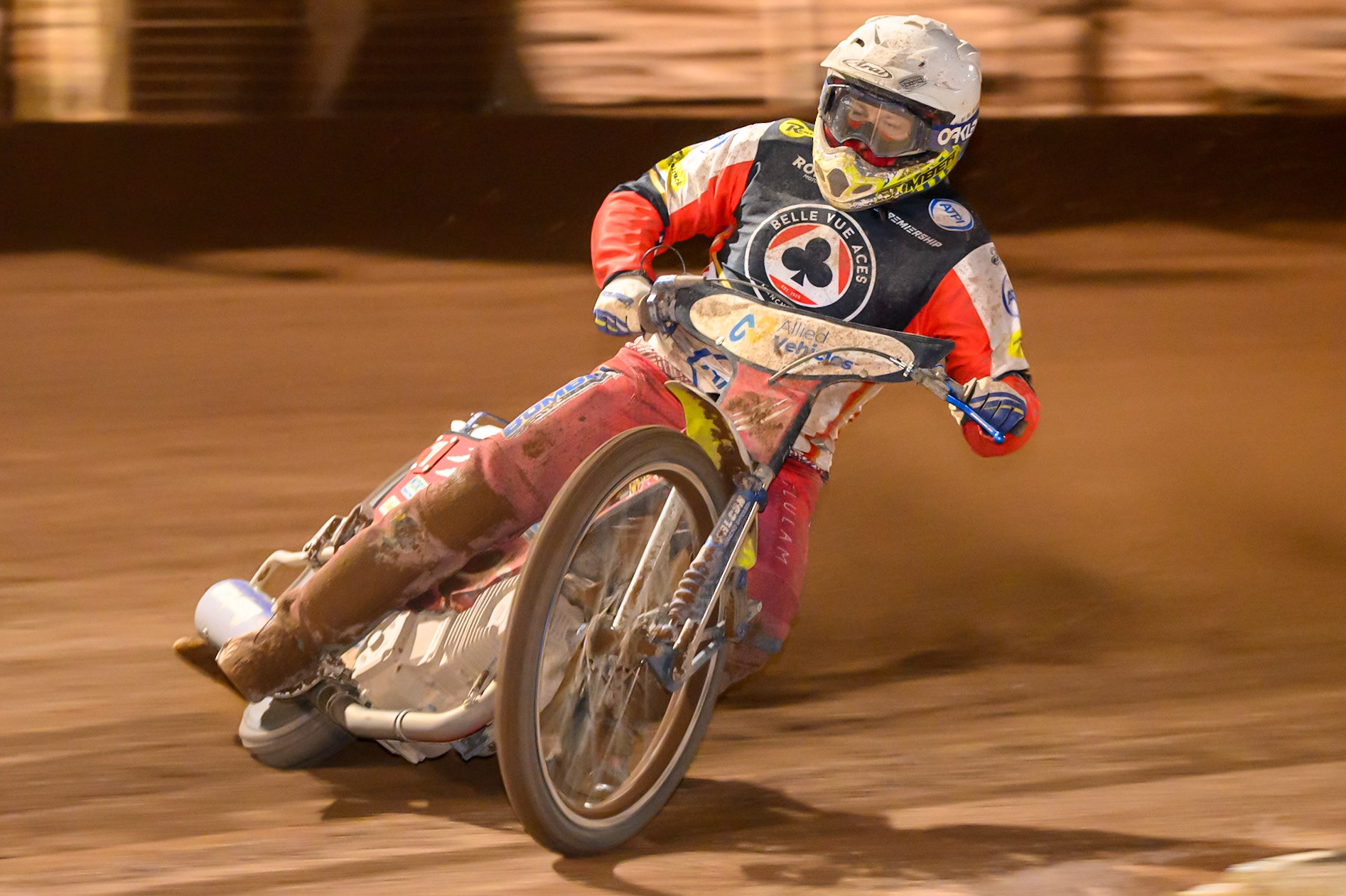 Chris Harris Guest Rider for Belle Vue Aces  in action during the Knockout Cup Northern Section match between Sheffield Tigers and Belle Vue Aces at Owlerton Stadium, Sheffield on Thursday 2nd April 2026. (Photo: Ian Charles | MI News)