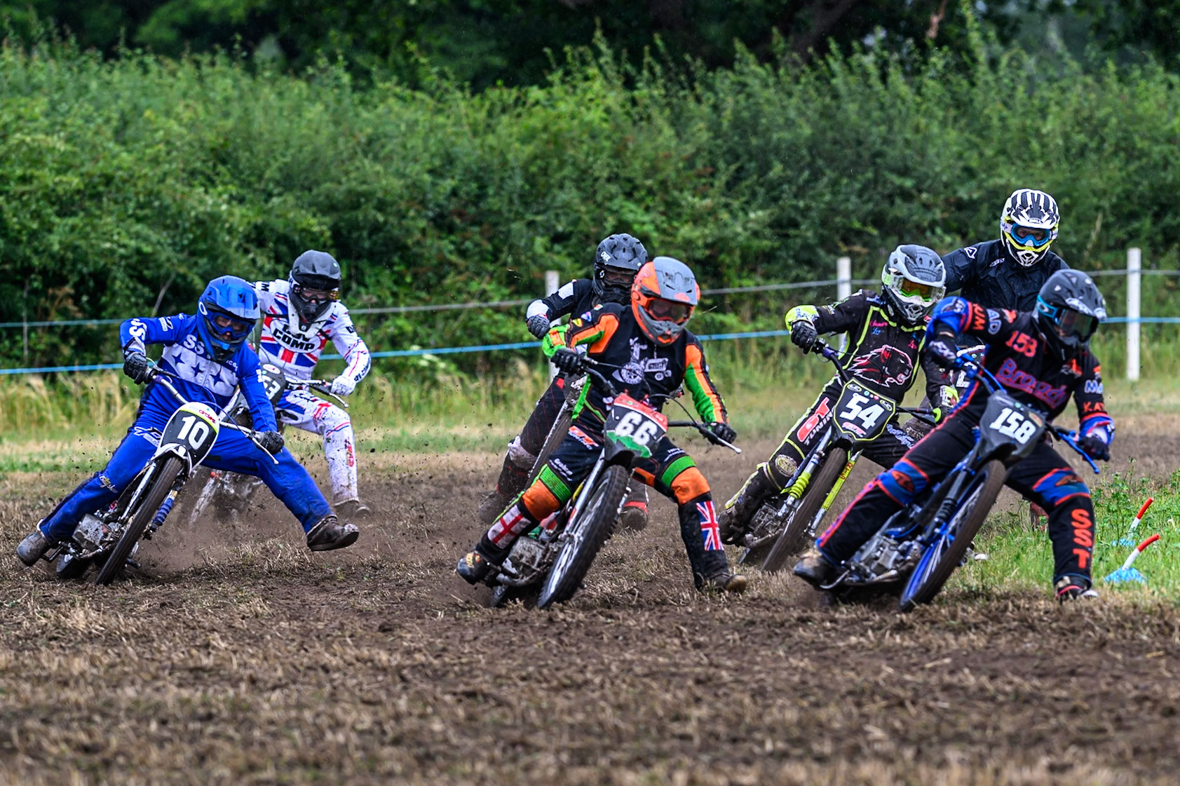 Action from the GT140 Solo Class during the ACU Northern Grass Track Riders Championship at Cheshire Grass Track Club, Frog Lane, Knutsford, Cheshire on Sunday 20th July 2025. (Photo: Ian Charles | MI News)
