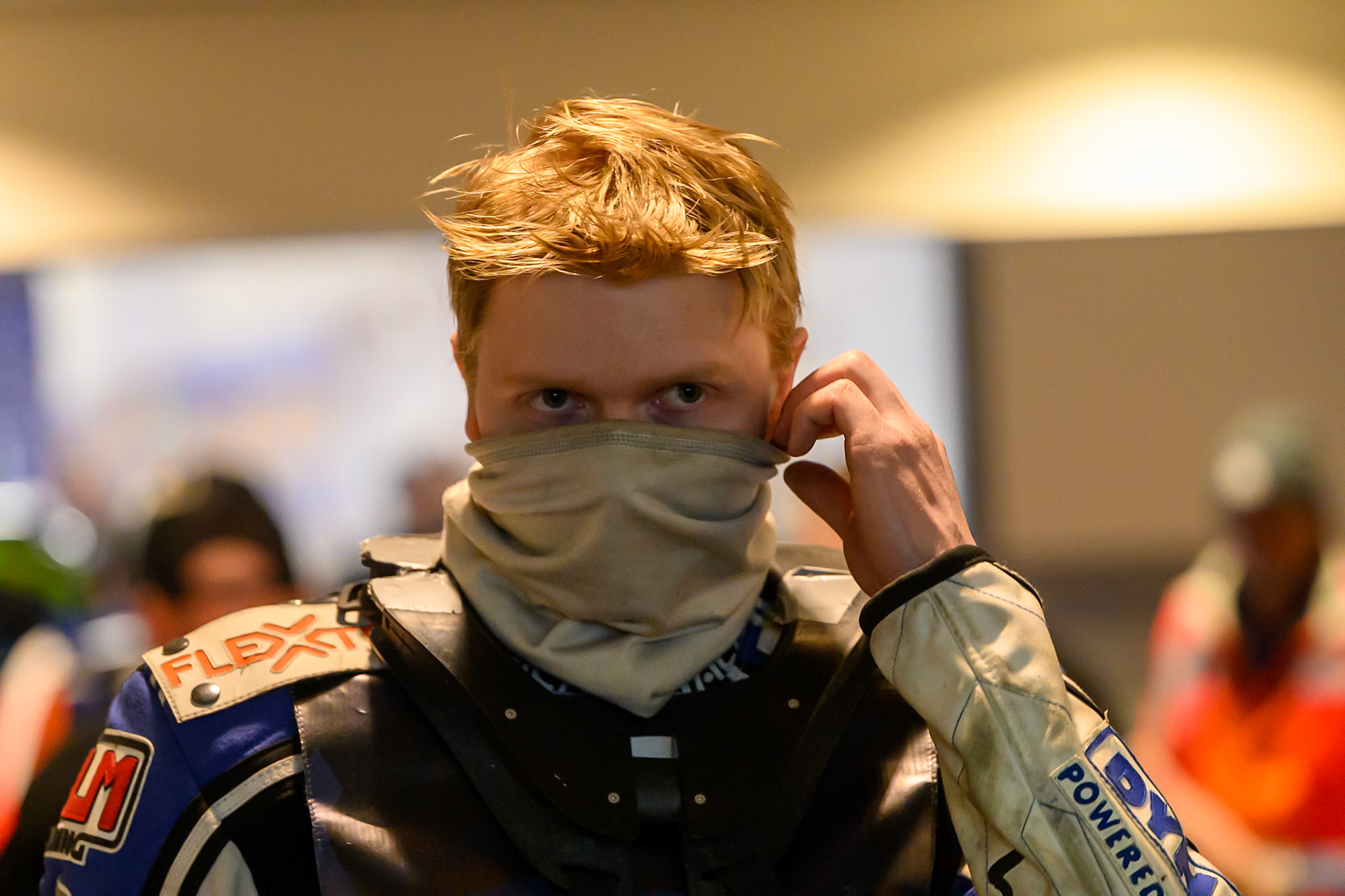 Max Koivula (24) of Finland  waits to go out during practice for  the FIM Ice Speedway Gladiators World Championship Final 3 at Ice Rink Thialf, Heerenveen on Saturday 11th April 2026. (Photo: Ian Charles | MI News)