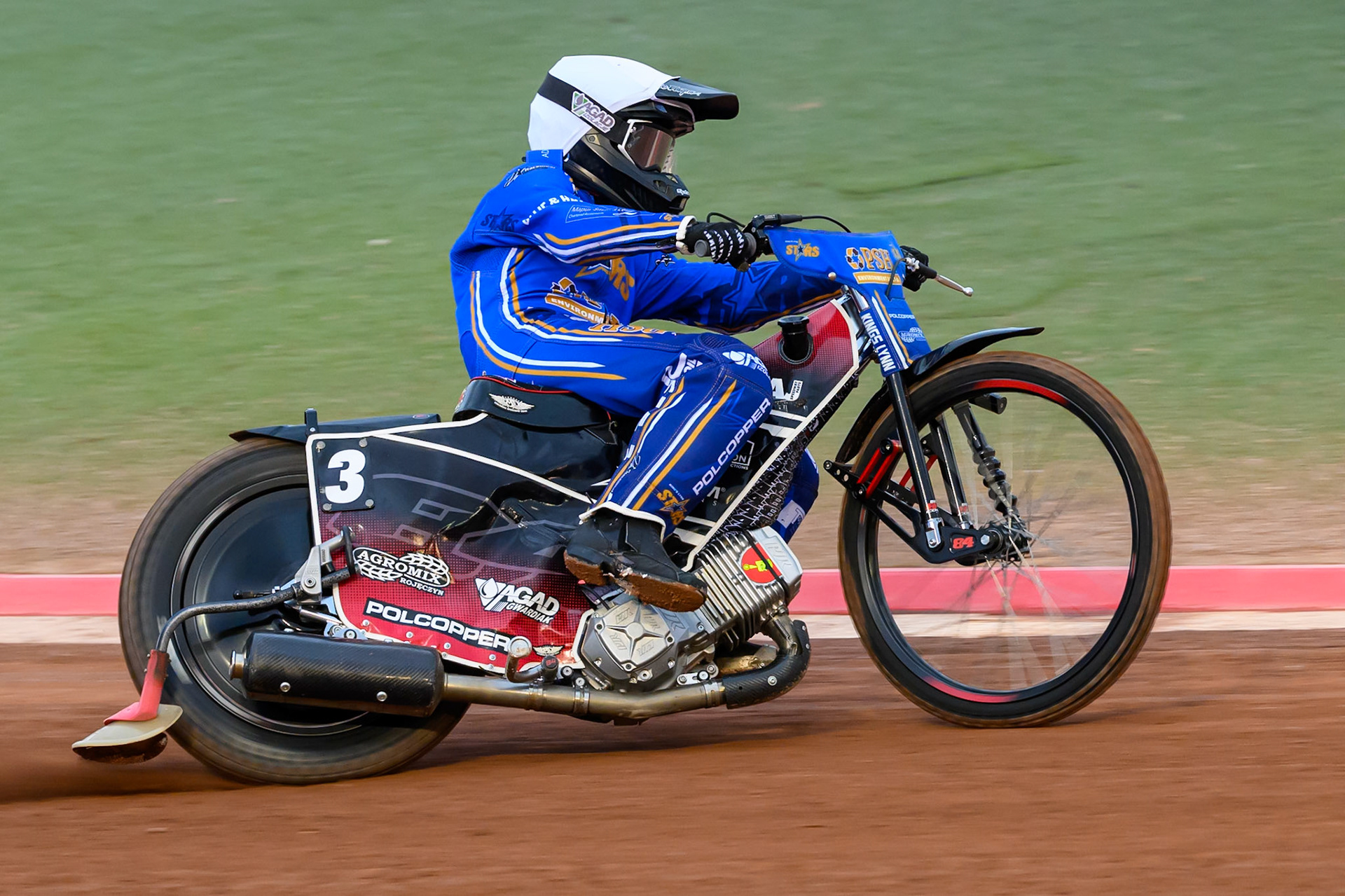 Ben Cook of Kings Lynn Stars in action during the Rowe Motor Oil Premiership match between Belle Vue Aces and King's Lynn Stars at the National Speedway Stadium, Manchester on Monday 29th June 2026. (Photo: Ian Charles | MI News)