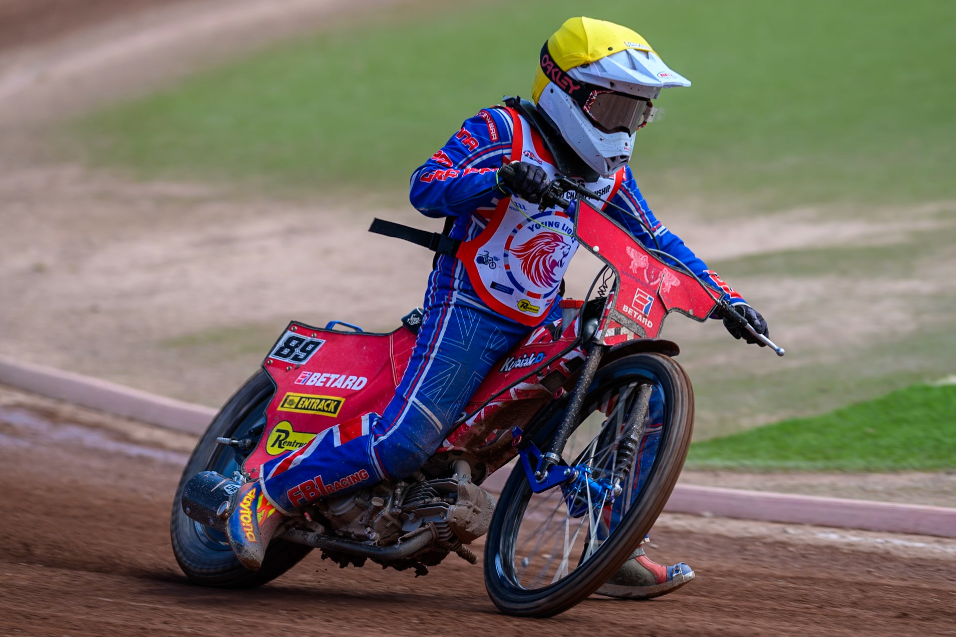 125cc SUPPORT CLASS Aston Knott (89) in action during the British Youth Championship (125cc) at the National Speedway Stadium, Manchester on Sunday 19th July 2026. (Photo: Ian Charles | MI News)