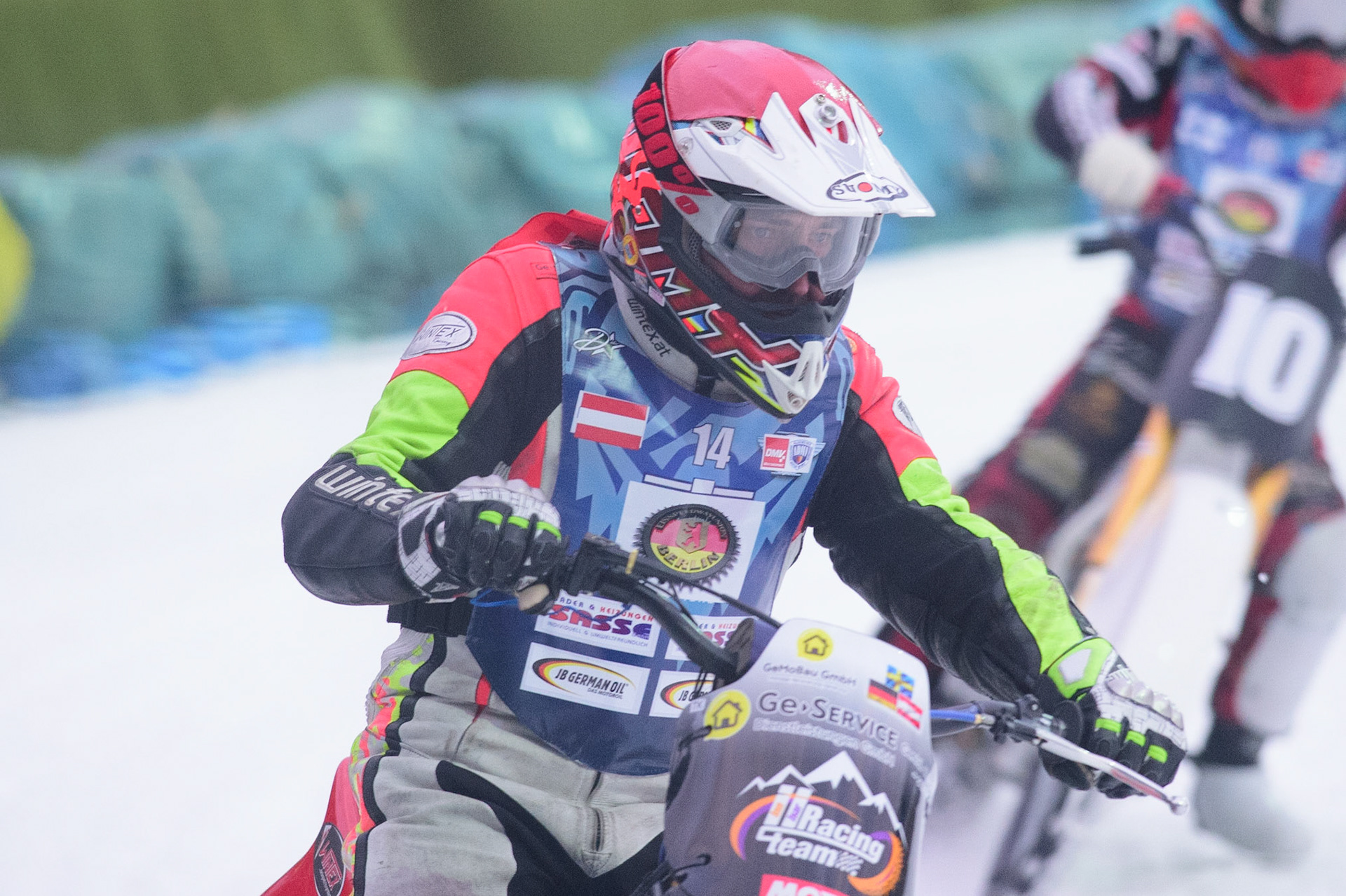 Harald Simon during the German Individual Ice Speedway Championship at Horst-Dohm-Eisstadion, Berlin on Friday 3rd March 2023. (Photo: Ian Charles | MI News)
