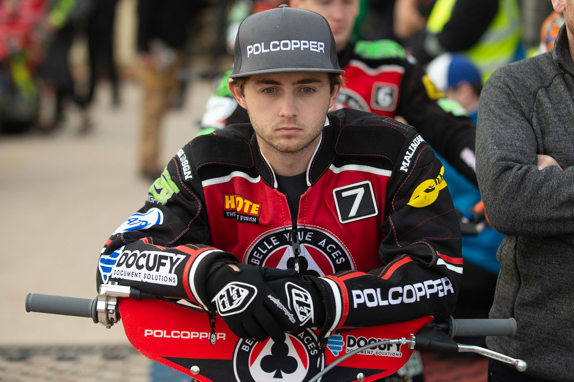 Photo by Ian Charles:

Jaimon Lidsey waits to go out 

Belle Vue Aces v Peterborough Panthers, British Speedway Premiership, National Speedway Stadium, Manchester, Monday, 29, April, 2019