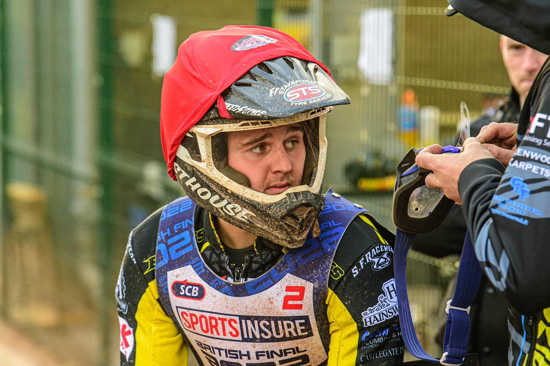Leon Flint  waits to go out for his next heat during the Sports Insure British Speedway Final, at the National Speedway Stadium, Manchester, on Sunday 18th September 2022. (Credit: Ian Charles | MI News )