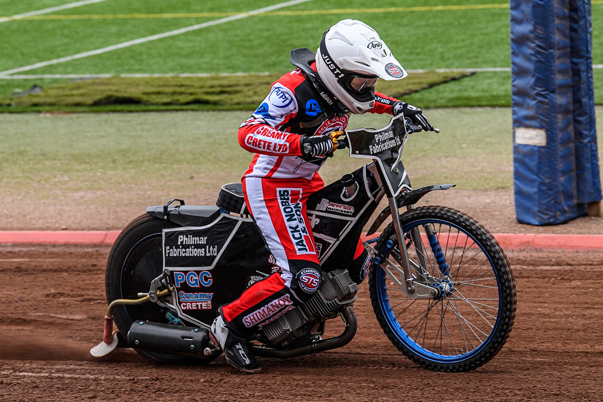 Belle Vue Colts' rider Jack Shimelt  does a practice start during the Belle Vue Aces Media Day at the National Speedway Stadium, Manchester on Monday 11th March 2024. (Photo: Ian Charles | MI News)