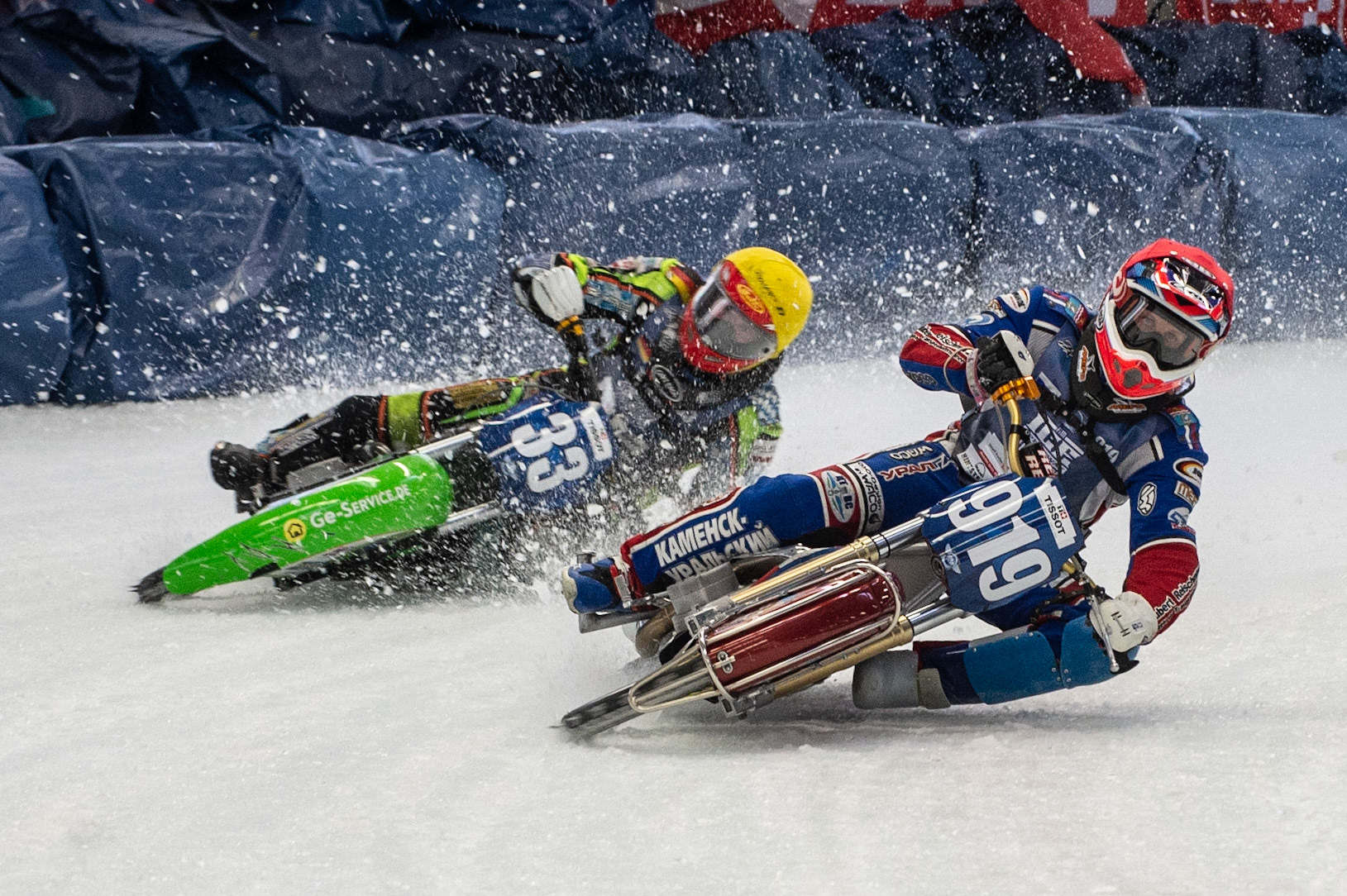 Photo: Ian Charles

Dmitri Khomitsevich (919) leads Johann Weber (33)

FIM Ice Speedway Gladiators World Championship, Event 4.2, Max-Aicher-Arena, Inzell, Germany, Sunday 17 March 2019