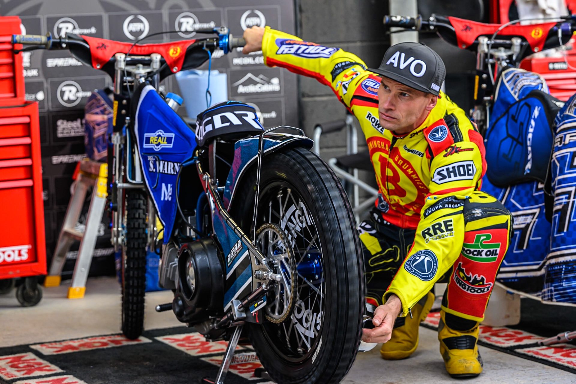 Birmingham Brummies' Matej Zagar  during the Rowe Motor Oil Premiership match between Belle Vue Aces and Birmingham Brummies at the National Speedway Stadium, Manchester on Monday 7th July 2025. (Photo: Ian Charles | MI News)