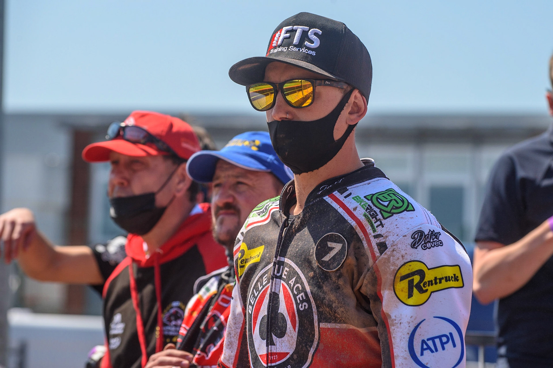 MANCHESTER, UK. MAY 31ST  Jye Etheridge watches the racing during the SGB Premiership match between Belle Vue Aces and Peterborough at the National Speedway Stadium, Manchester on Monday 31st May 2021. (Credit: Ian Charles | MI News)
