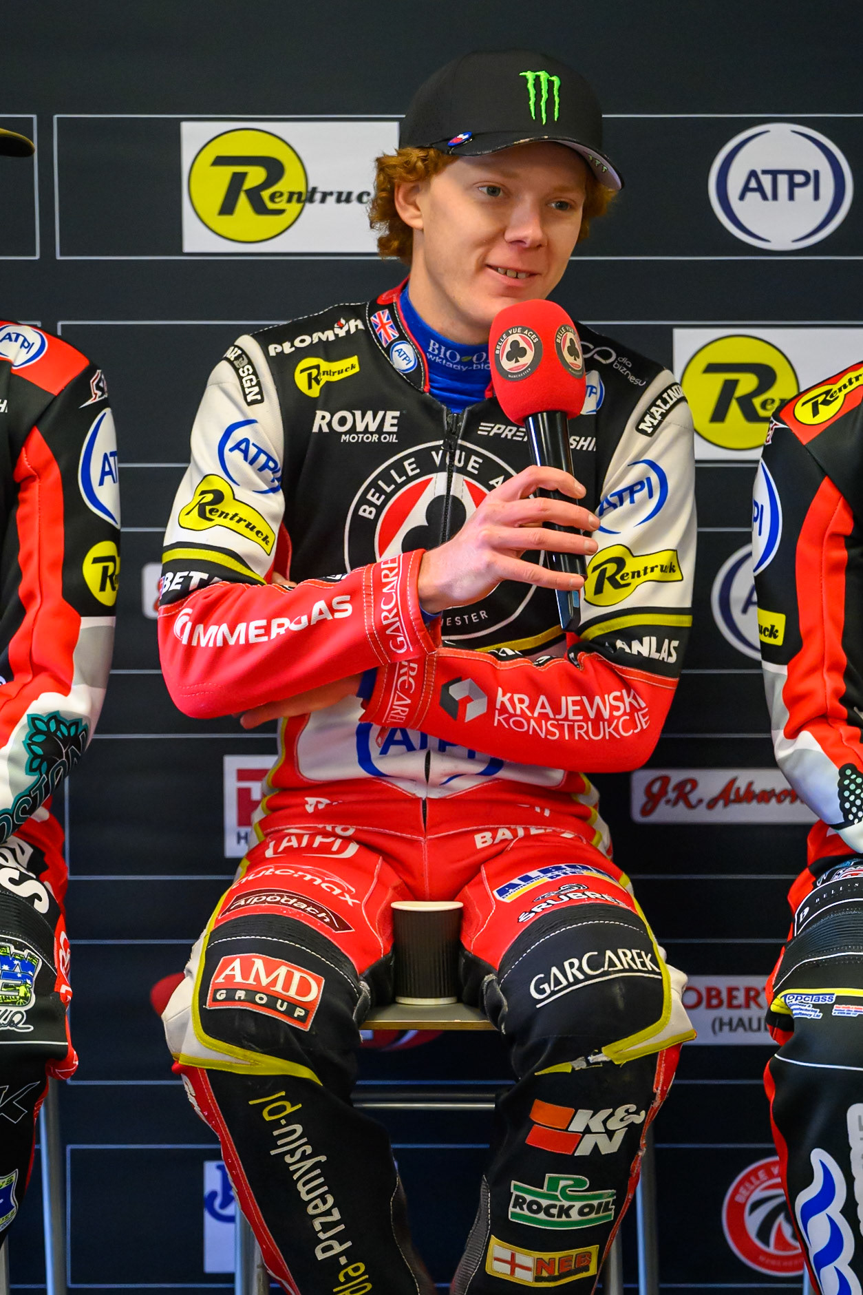 Dan Bewley of Belle Vue Aces at the Press Conference during the Belle Vue Aces Media Day at the National Speedway Stadium, Manchester on Wednesday 11th March 2026. (Photo: Ian Charles | MI News)