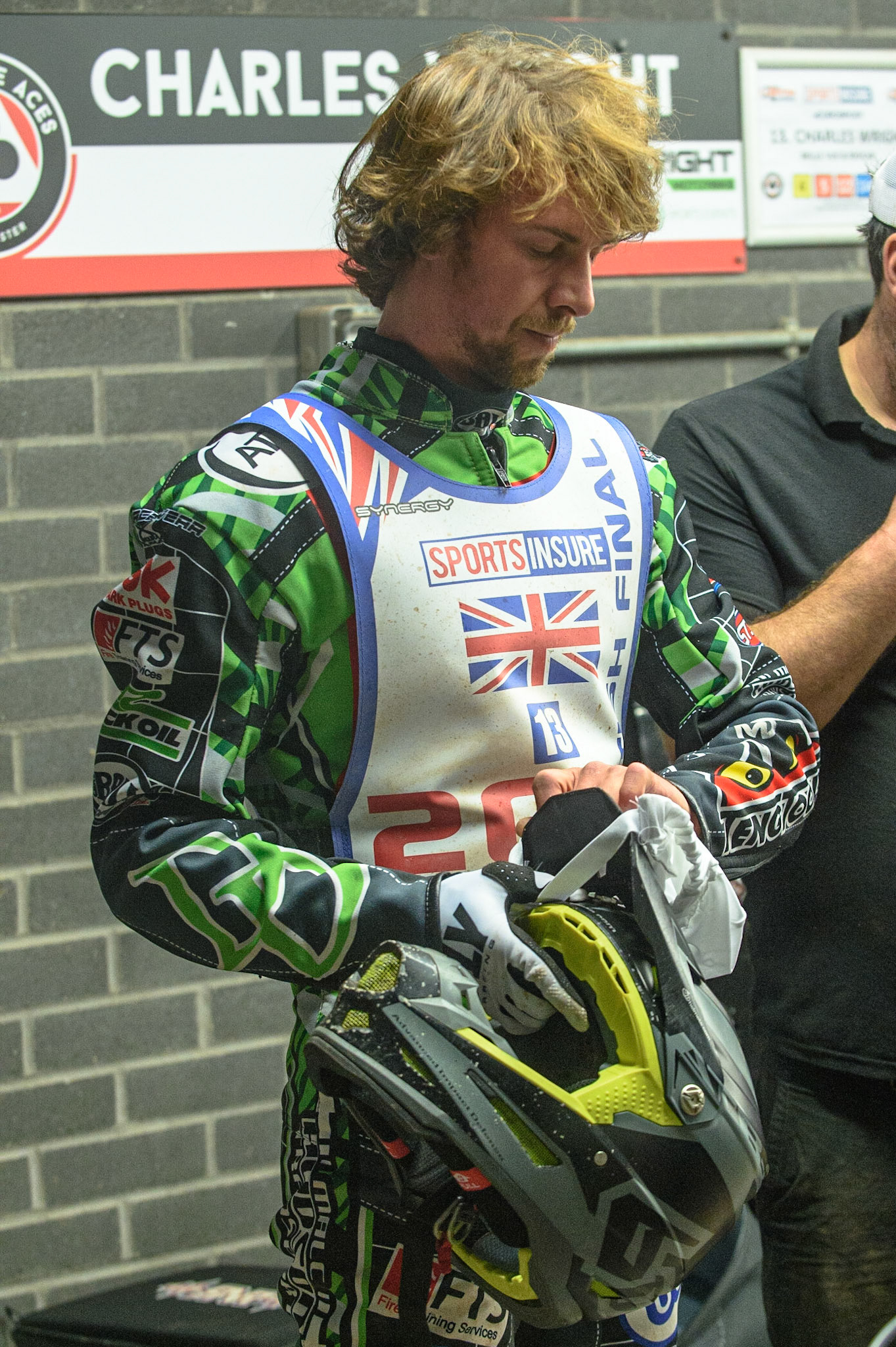 MANCHESTER, UK. AUGUST 16TH   Charles Wright  prepares for his next heat during the Sports Insure British Speedway Finals at the National Speedway Stadium, Manchester on Monday 16th August 2021. (Credit: Ian Charles | MI News)