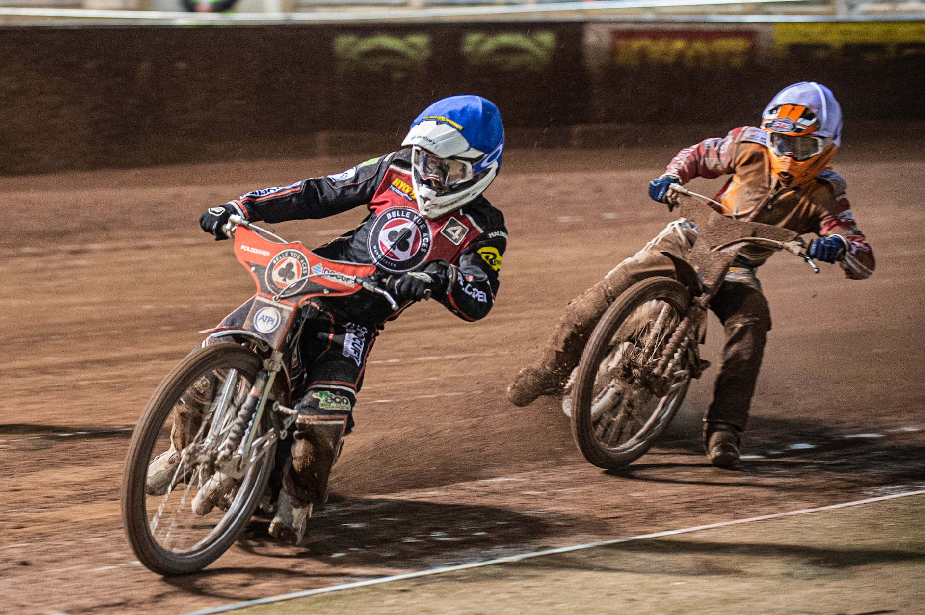 Photo by Ian Charles:

Jaimon Lidsey  (Blue) leads Ellis Perks  (White)

Belle Vue Aces v Swindon Robins, Supporters Cup Final 1st Leg, National Speedway Stadium, Manchester, Thursday, 12, September, 2019