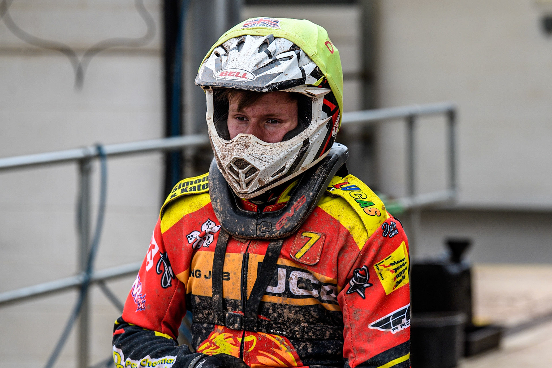 Dan Thompson  waits to go out for his next heat during the SGB Premiership match between Belle Vue Aces and Leicester Lions at the National Speedway Stadium, Manchester on Monday 1st May 2023. (Photo: Ian Charles | MI News)