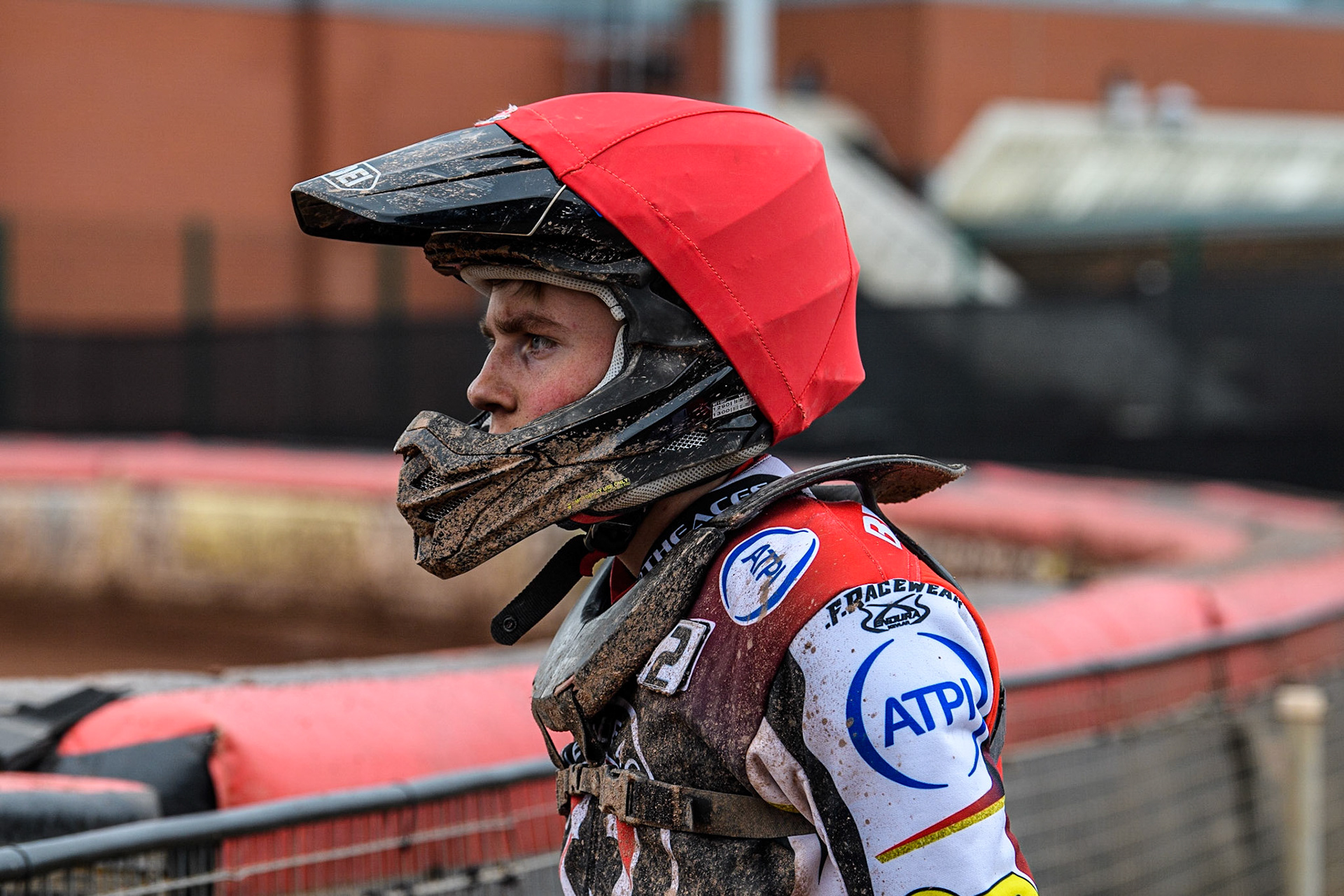 Norick Blodorn  watches the track prep during the SGB Premiership match between Belle Vue Aces and Leicester Lions at the National Speedway Stadium, Manchester on Monday 1st May 2023. (Photo: Ian Charles | MI News)