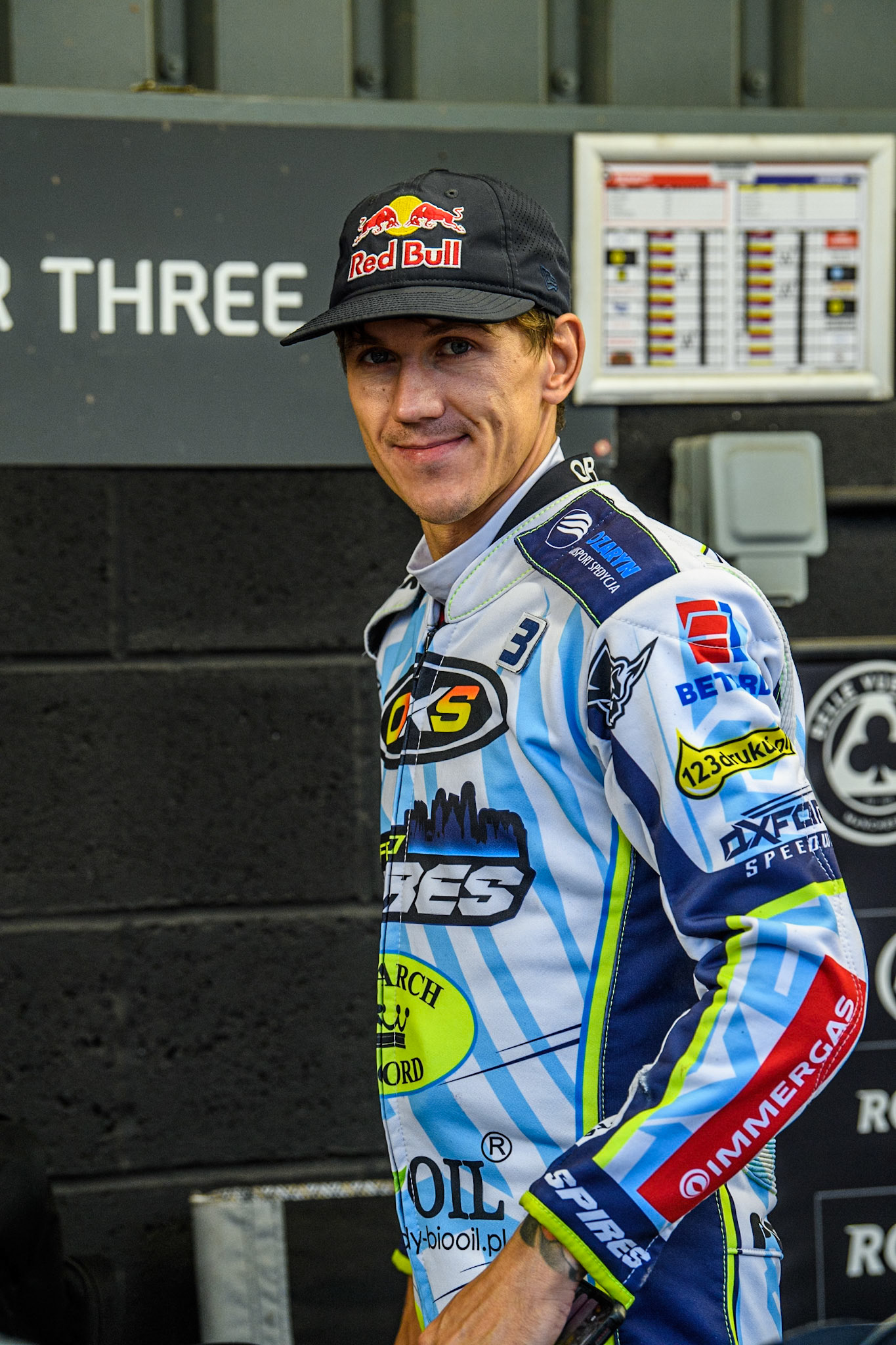 Oxford Spires' Maciej Janowski during the Rowe Motor Oil Premiership match between Belle Vue Aces and Oxford Spires at the National Speedway Stadium, Manchester on Monday 22nd July 2024. (Photo: Ian Charles | MI News)