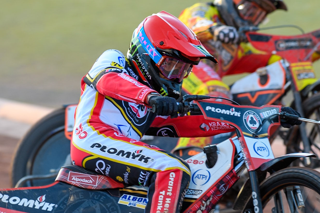 Belle Vue Aces' Dan Bewley during the Rowe Motor Oil Premiership match between Belle Vue Aces and Leicester Lions at the National Speedway Stadium, Manchester on Monday 19th May 2025. (Photo: Ian Charles | MI News)
