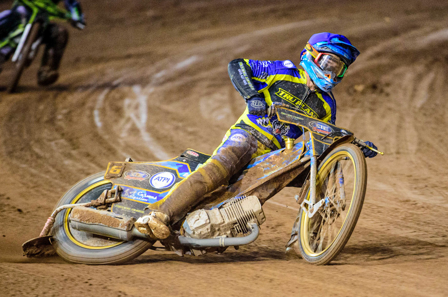 Justin Sedgmen in action during the Grant Henderson Pairs at the National Speedway Stadium, Manchester on Thursday 27th October 2022. (Credit: Ian Charles | MI NEWS)